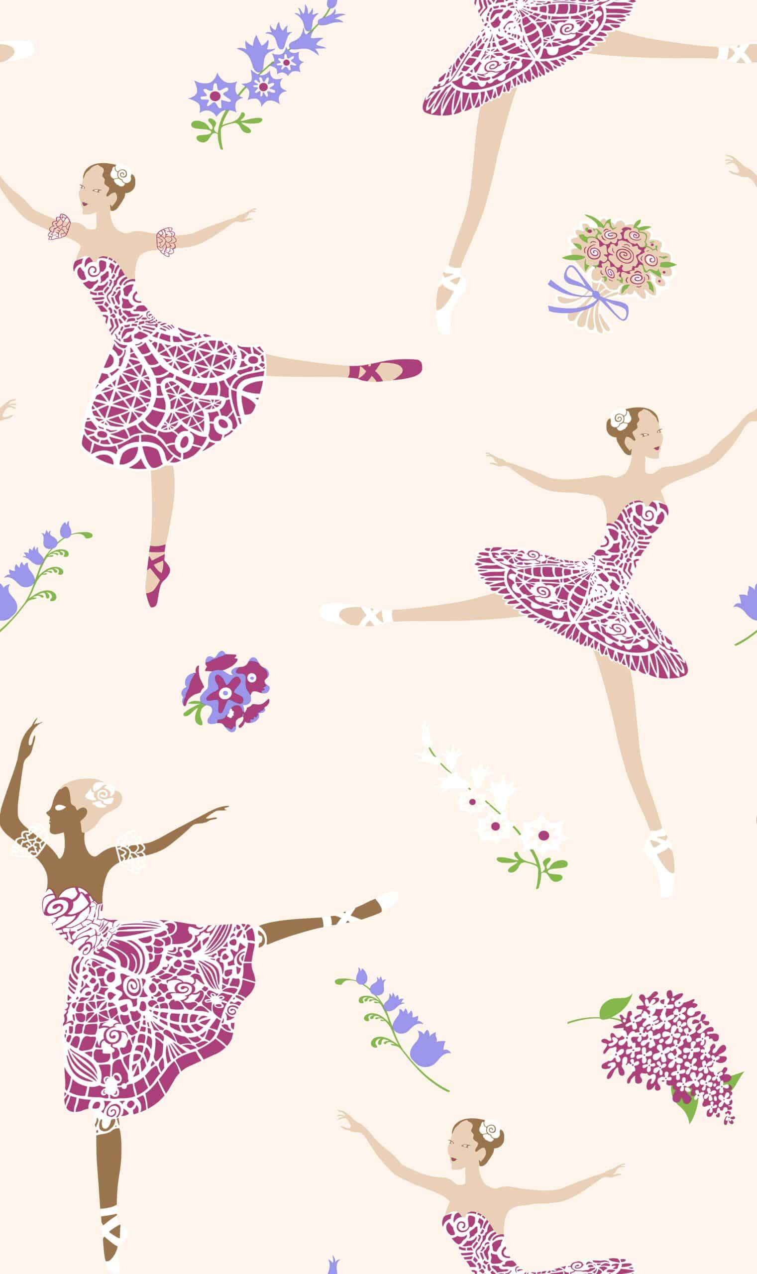 Cubrecama Antialérgico Bailarinas Rosas