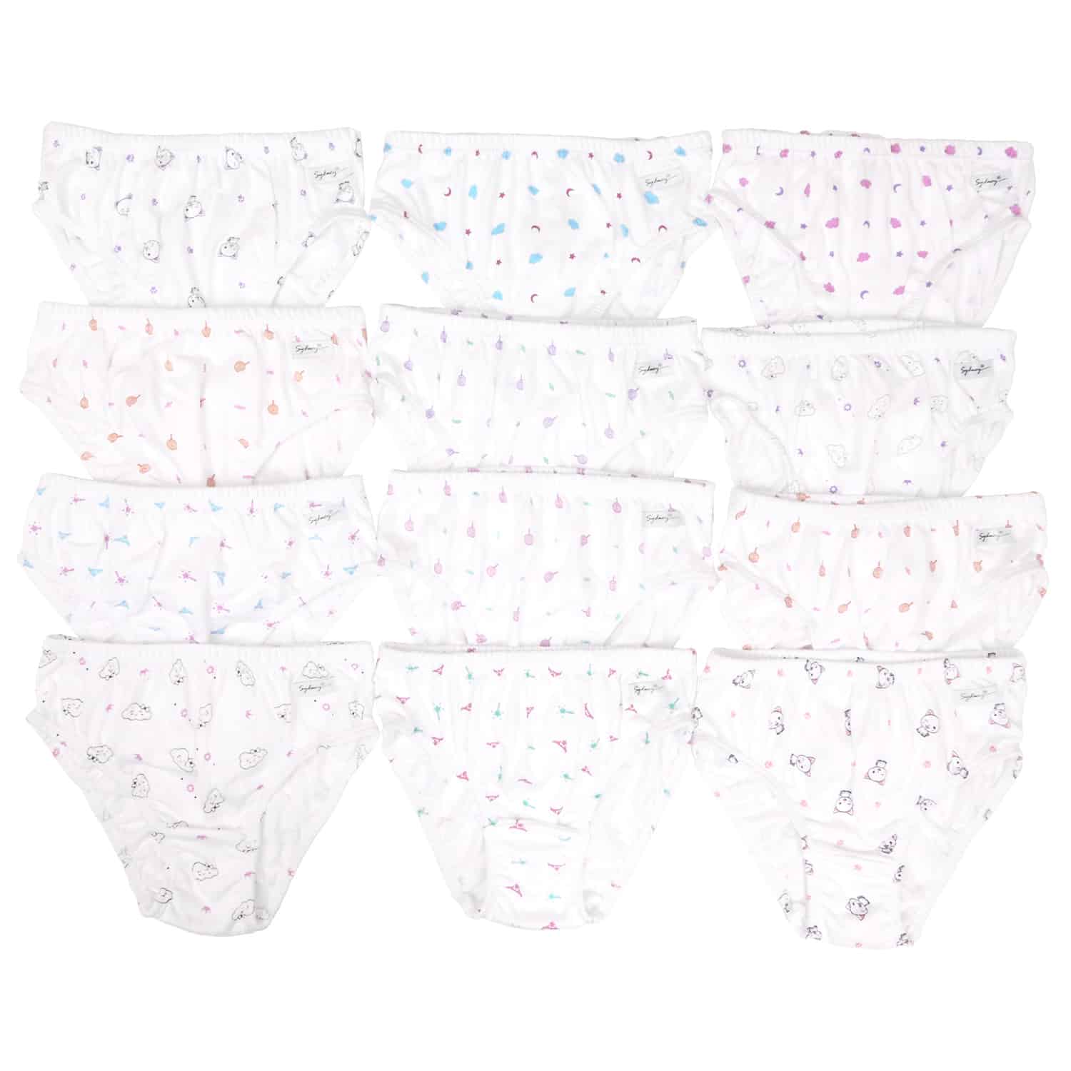 Trusa Clásica para Niñas Estampada T-12 – Pack x12