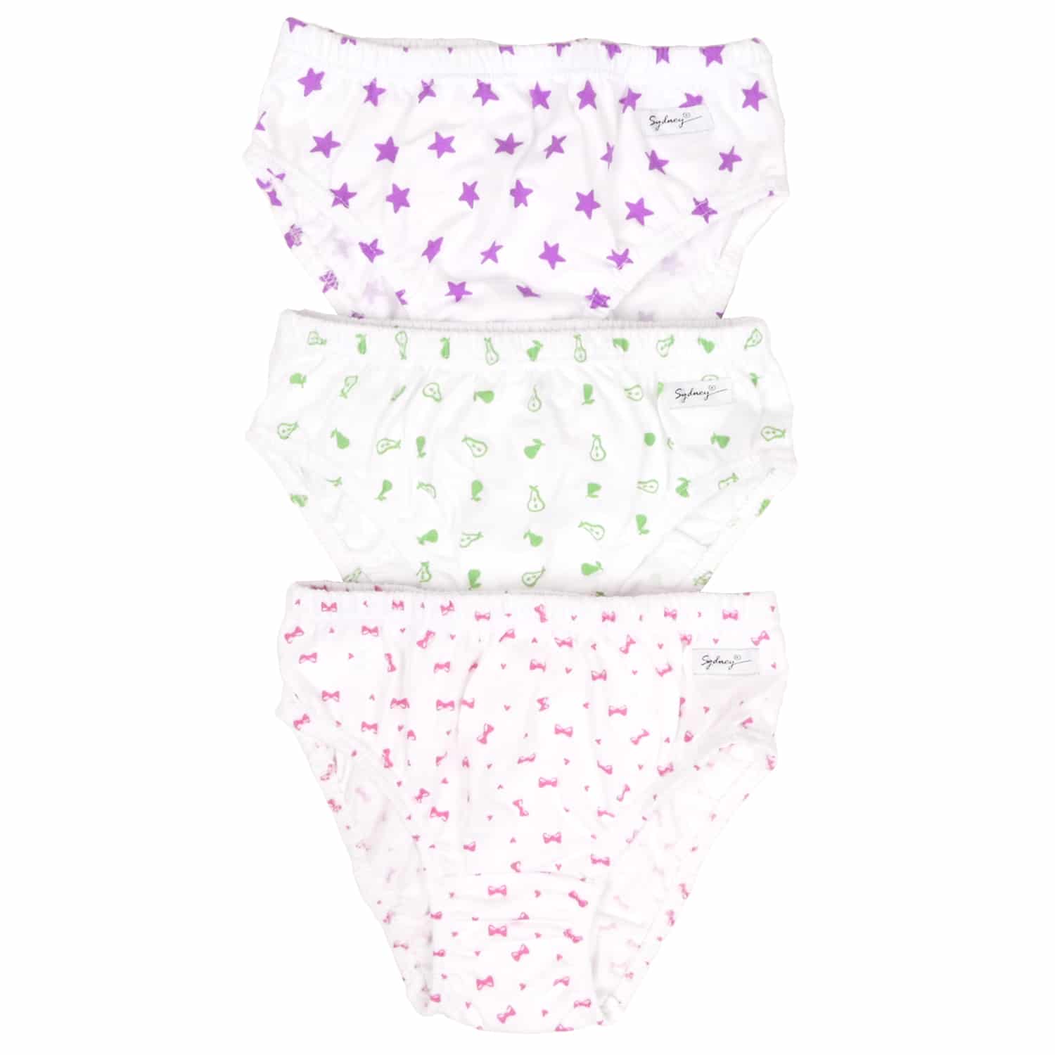 Trusa Clásica para Niñas Estampada T-10 - Pack x3