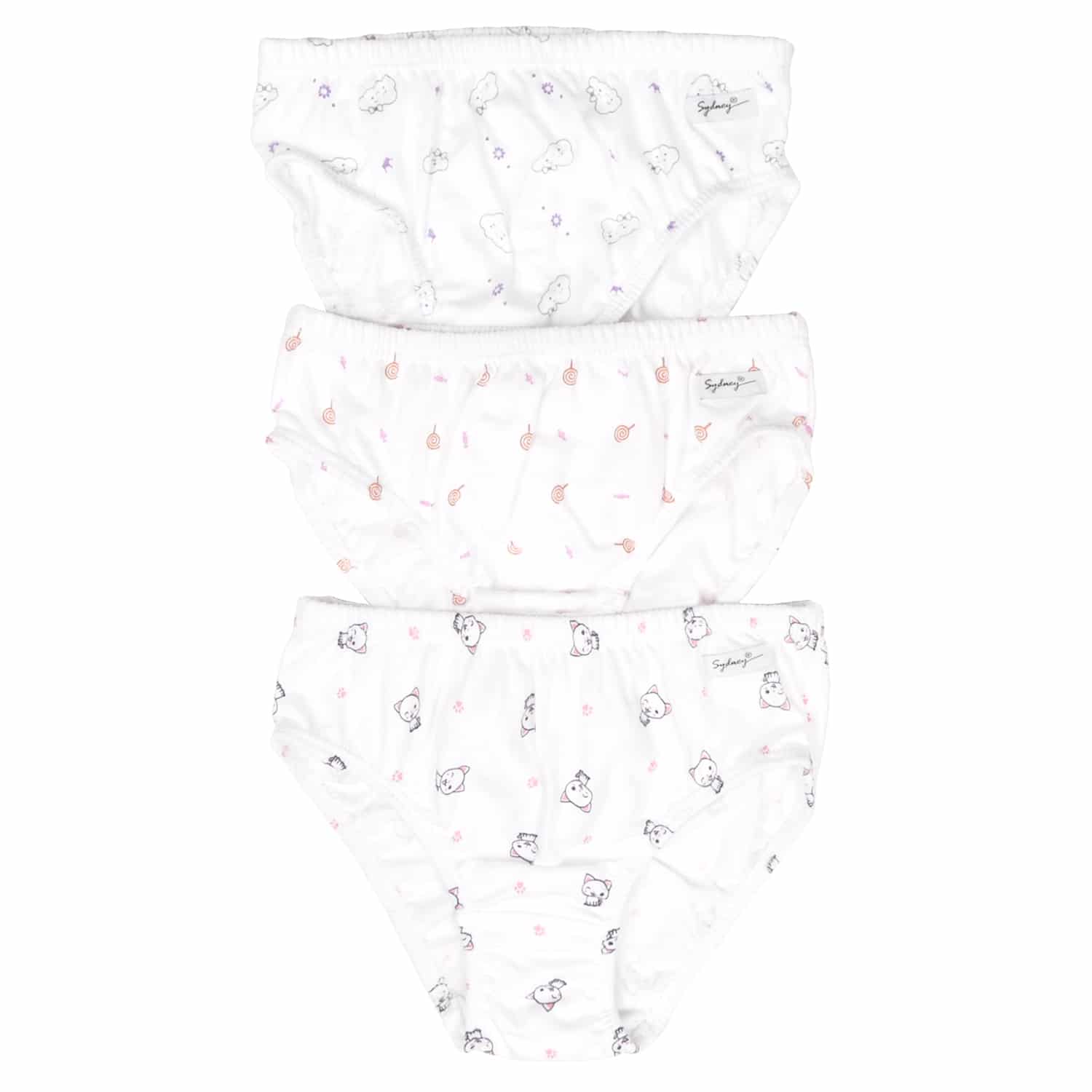 Trusa Clásica para Niñas Estampada T-12 - Pack x3