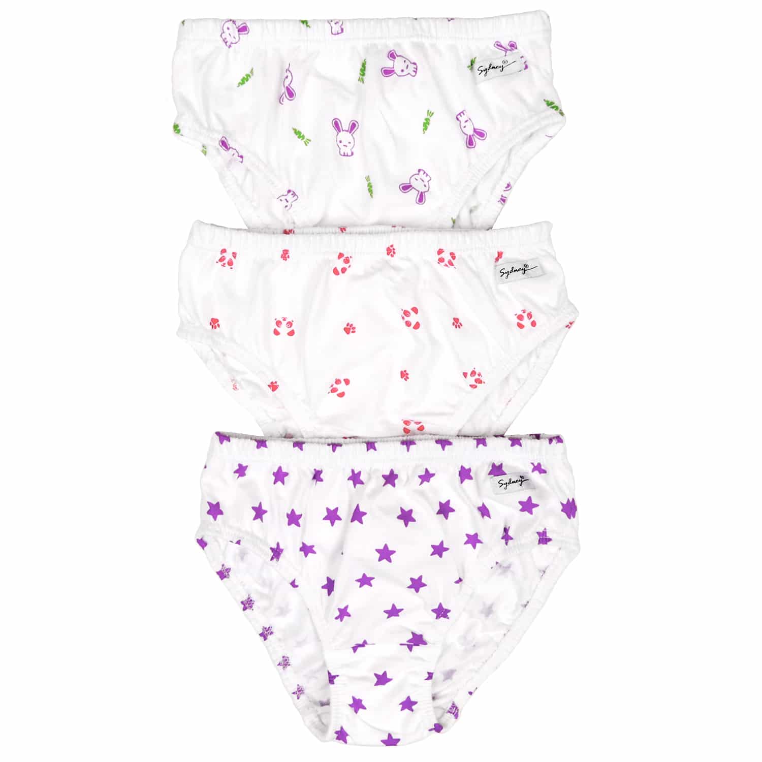 Trusa Clásica para Niñas Estampada T-10 - Pack x3