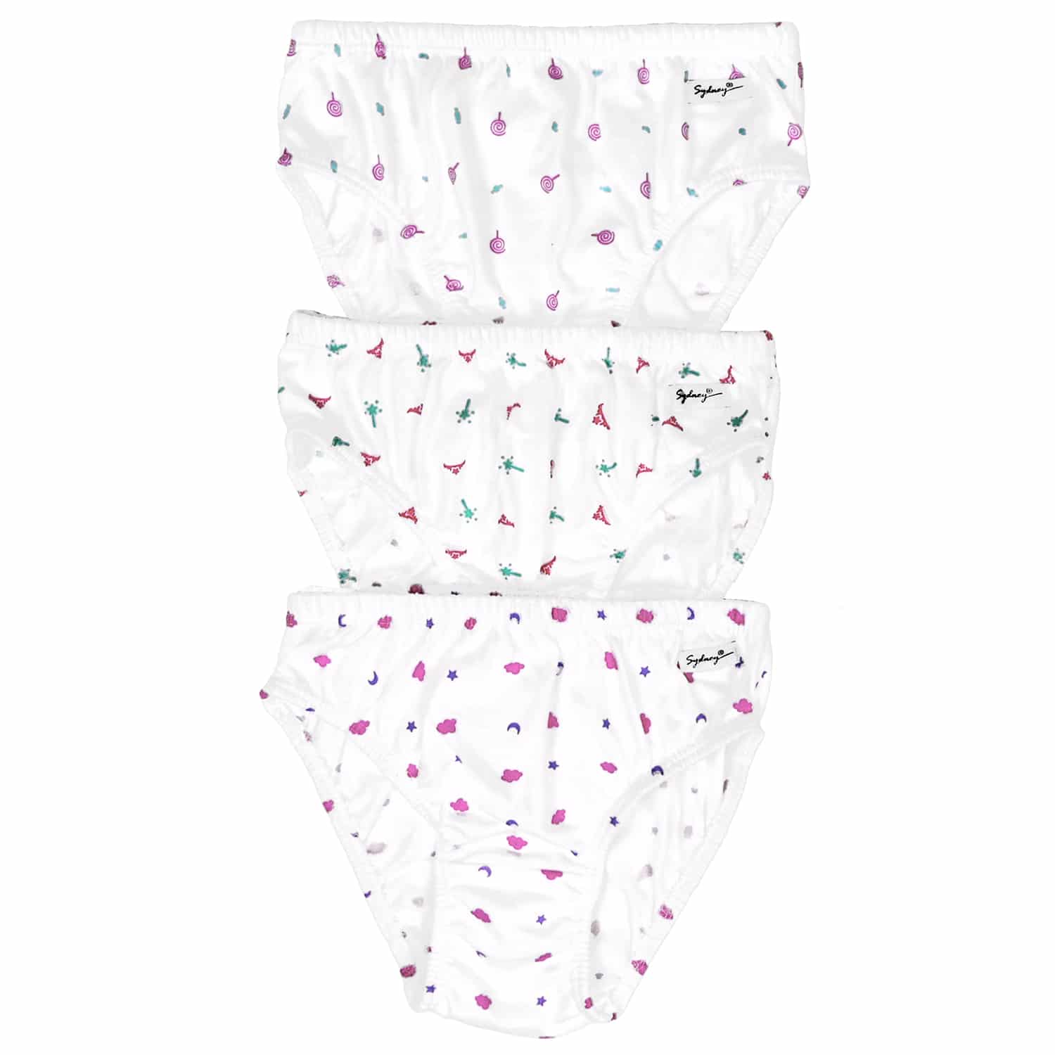 Trusa Clásica para Niñas Estampada T-12 - Pack x3