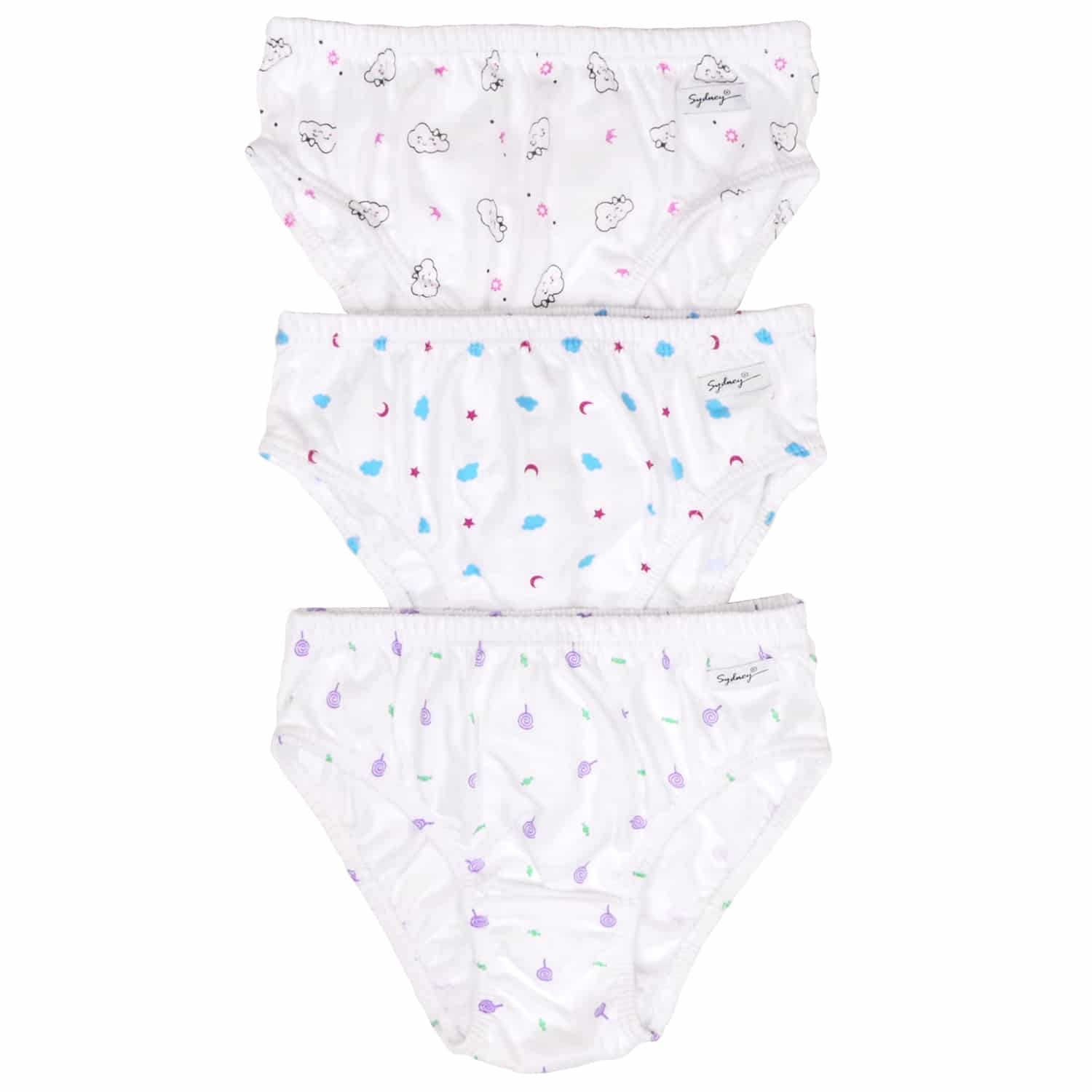 Trusa Clásica para Niñas Estampada T-12 - Pack x3