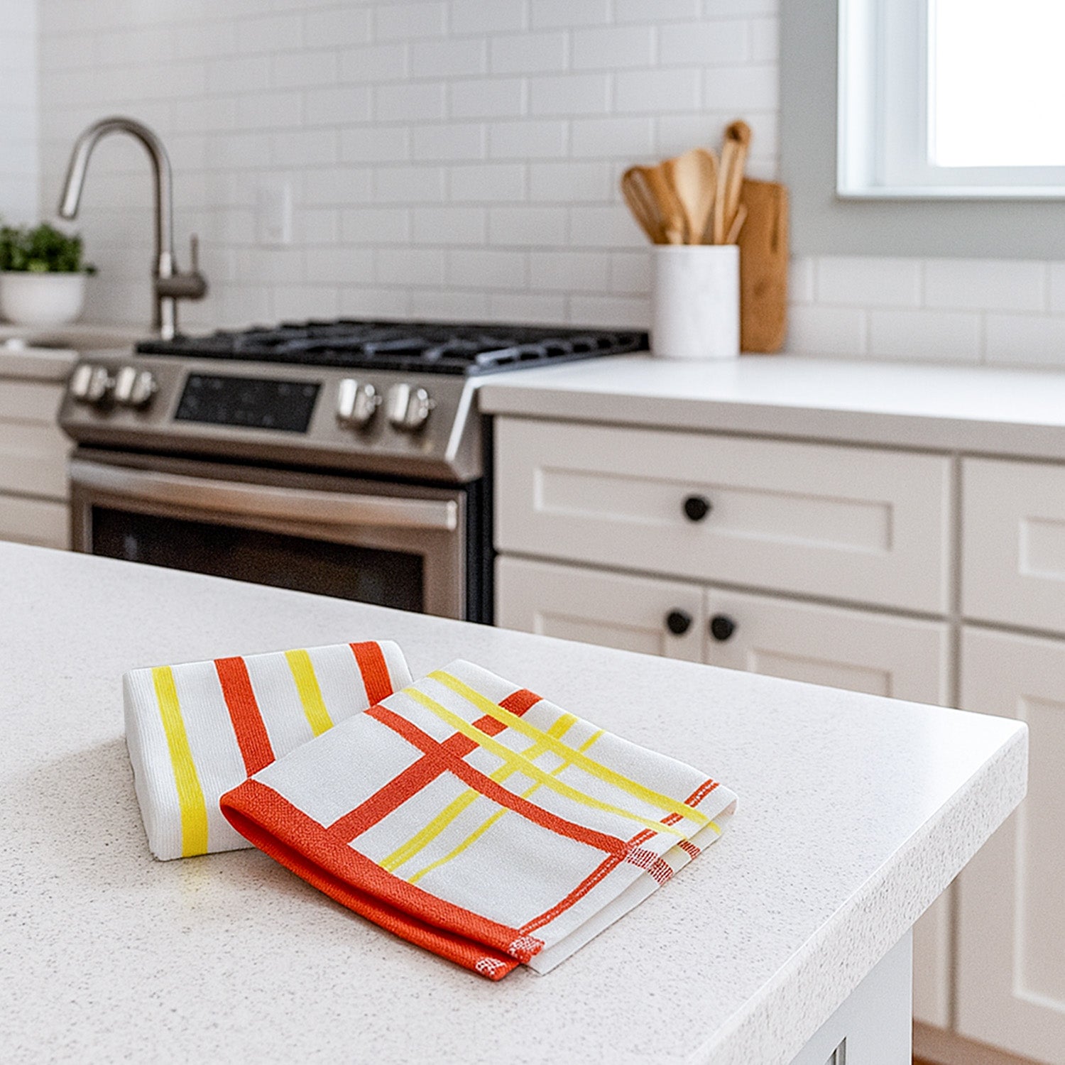 Paño Cocina Felpa con Rayas - Pack x2