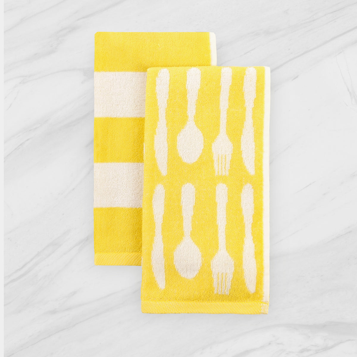 Paño Cocina Felpa Diseño Rayas Pack x2