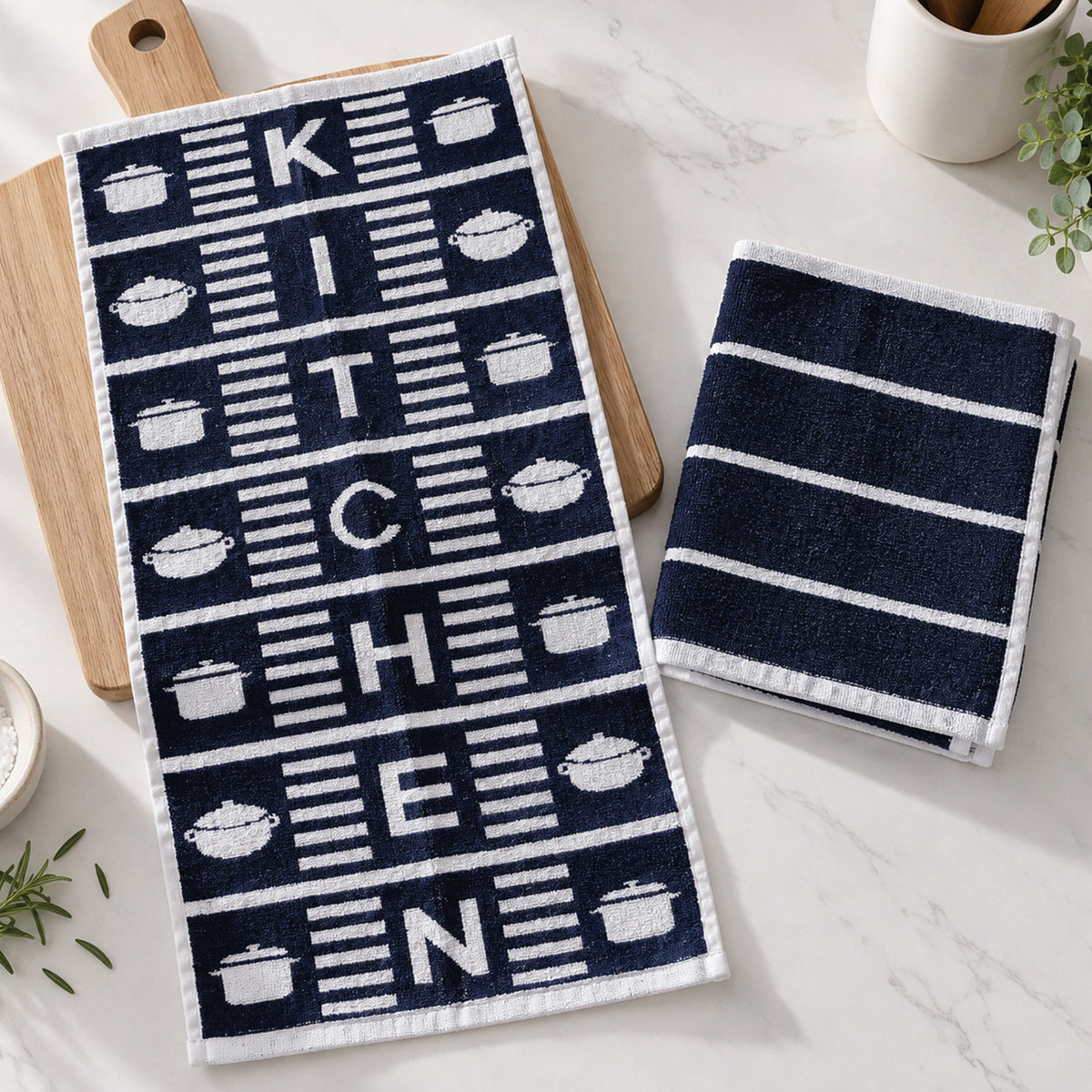 Paño Cocina Felpa Diseño Kitchen Pack x2