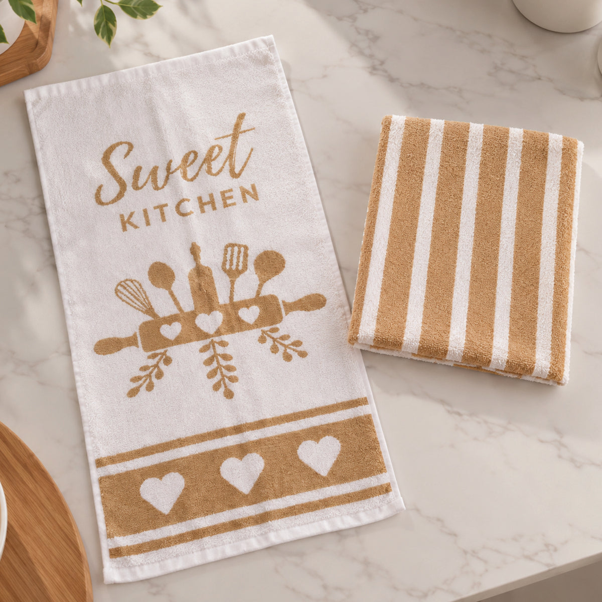 Paño Cocina Felpa Diseño Sweet Pack x2
