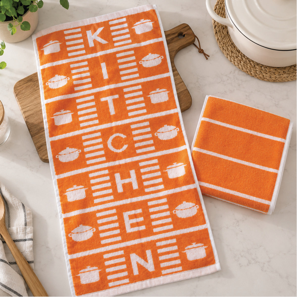 Paño Cocina Felpa Diseño Kitchen Pack x2