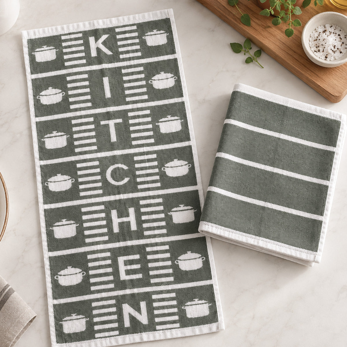 Paño Cocina Felpa Diseño Kitchen Pack x2