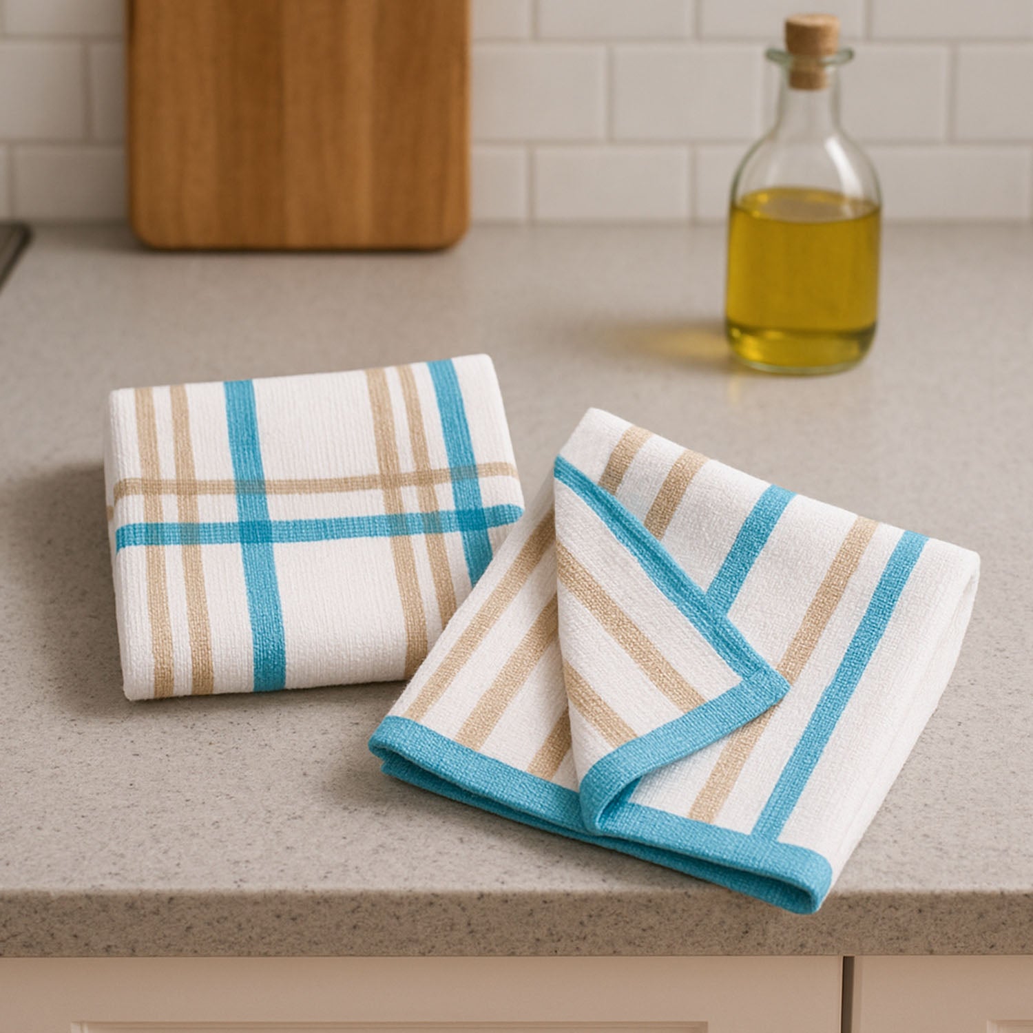 Paño Cocina Felpa con Rayas - Pack x2
