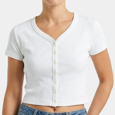 Polo para Dama con Botones - Colección Acanalada