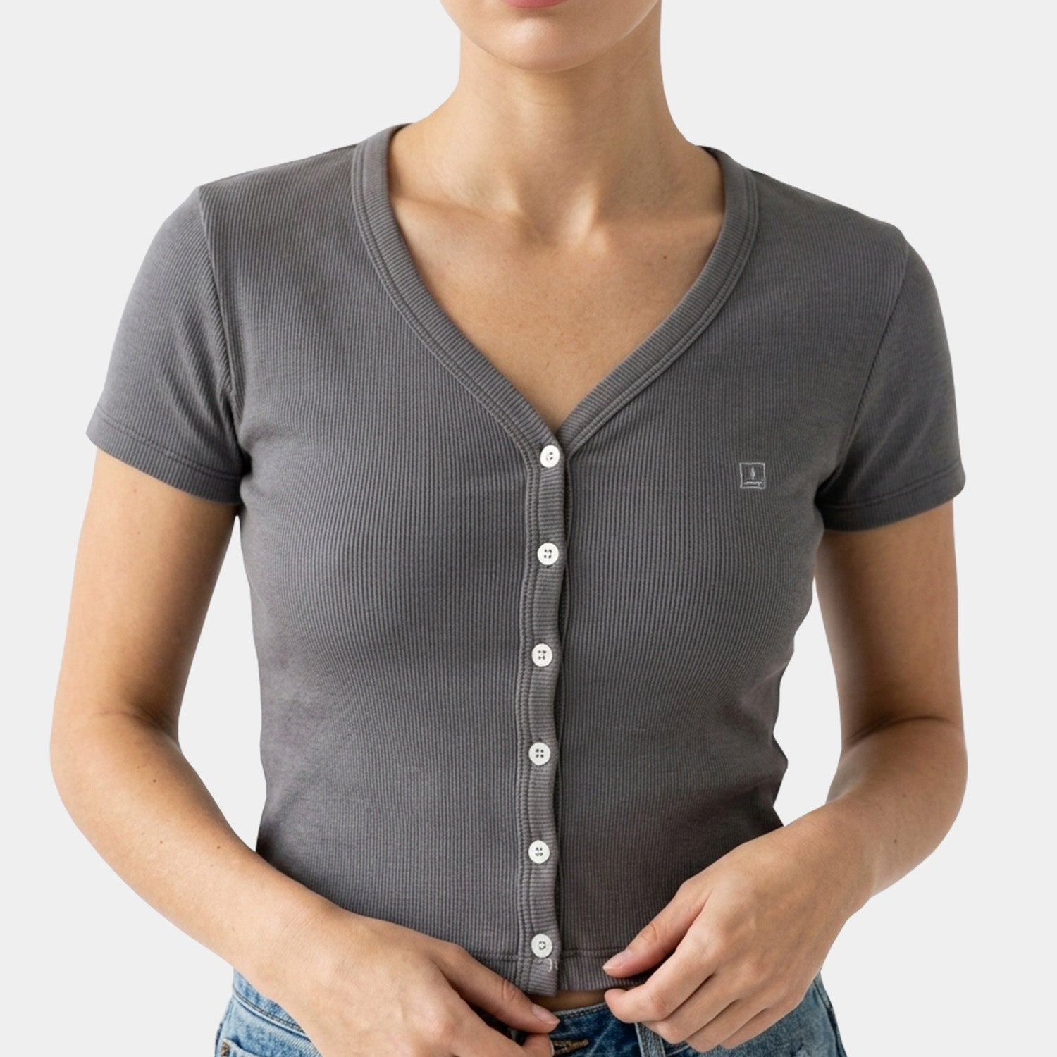 Polo con Botones para Dama - Colección Acanalada