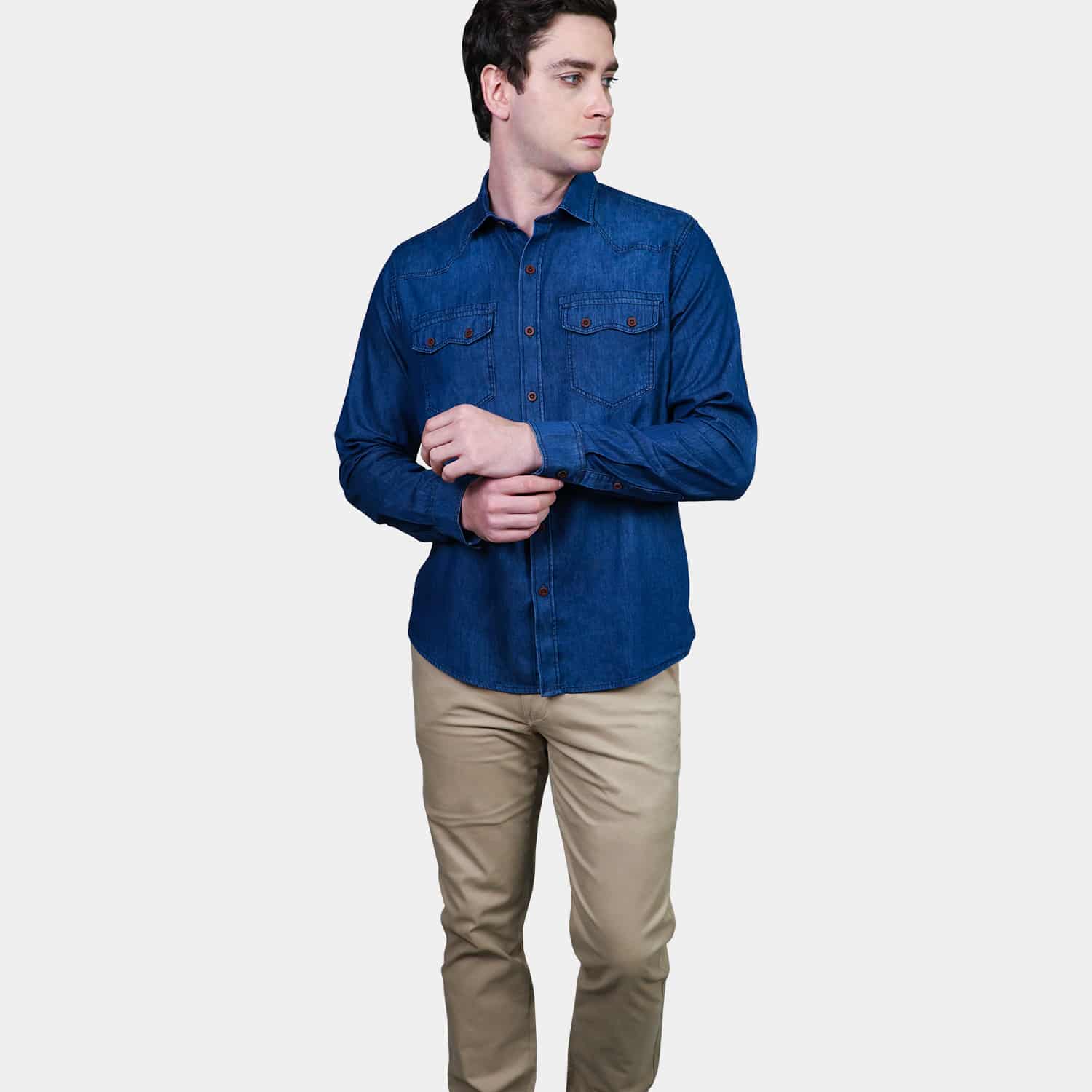 Camisa Jeans Cawboy para Hombre