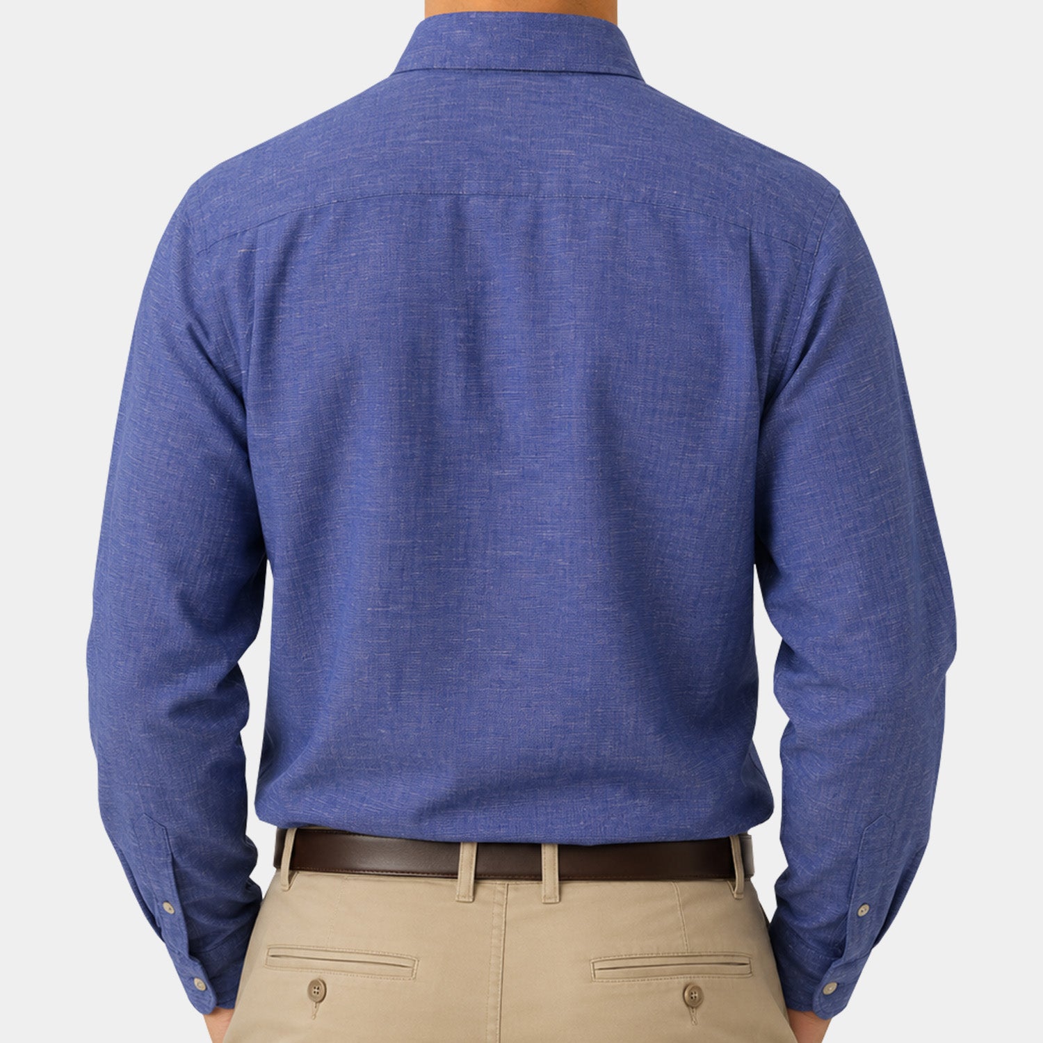Camisa Jeans Manga Larga Lino para Hombre