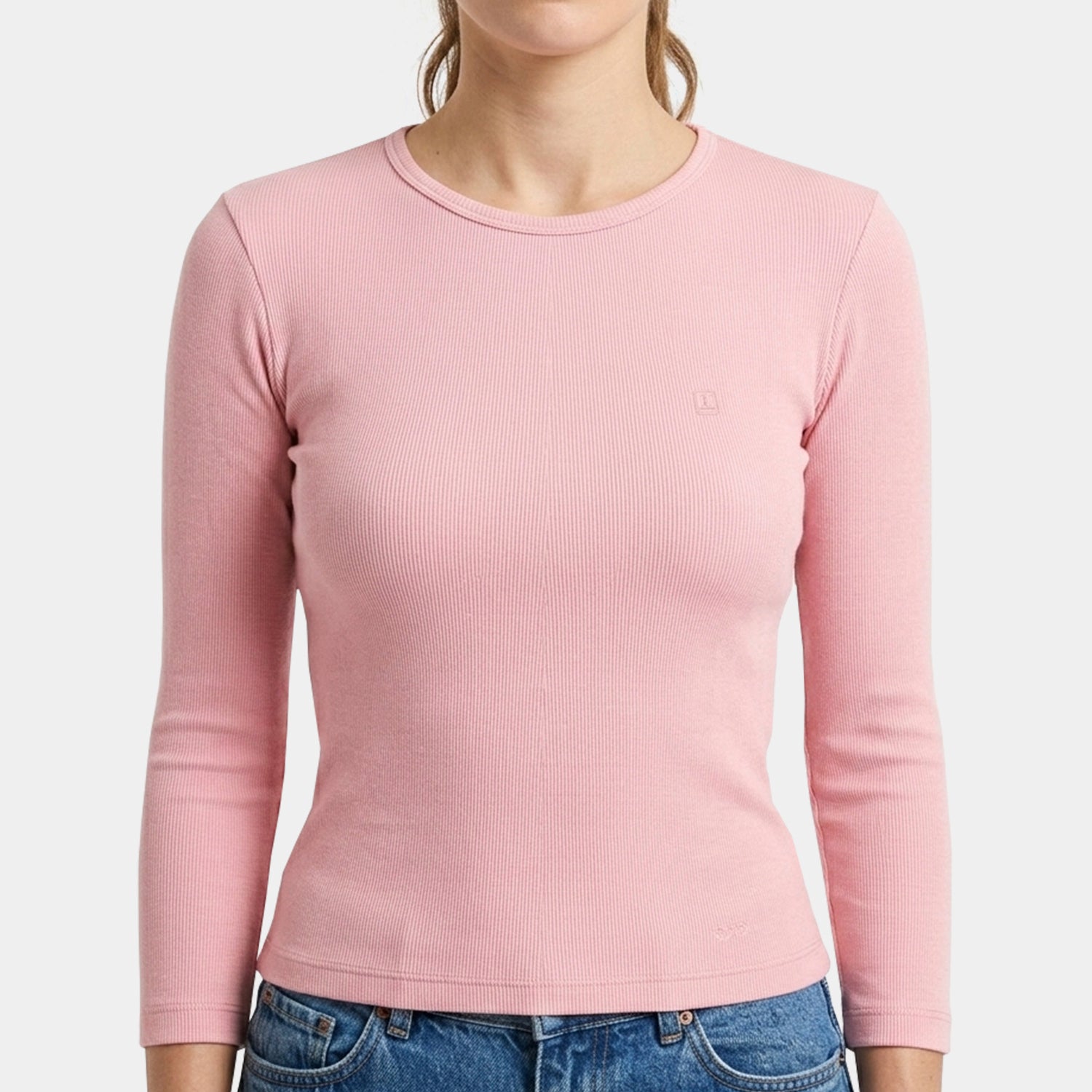 Polo Manga Larga para Dama - Colección Acanalada