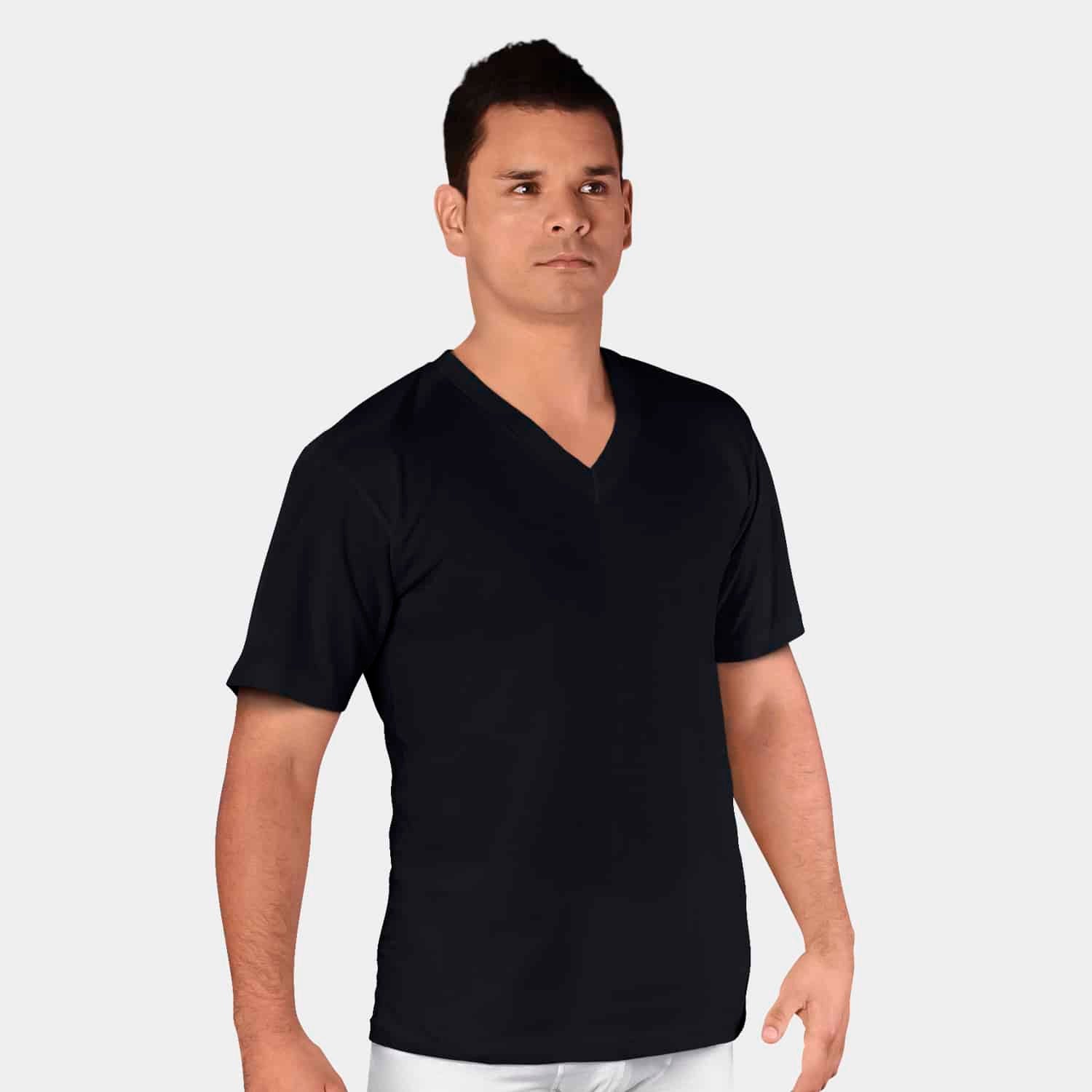 Polo Cuello V Manga Corta para Hombre