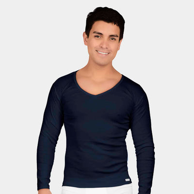 Polo Cuello V Manga Larga Hombre