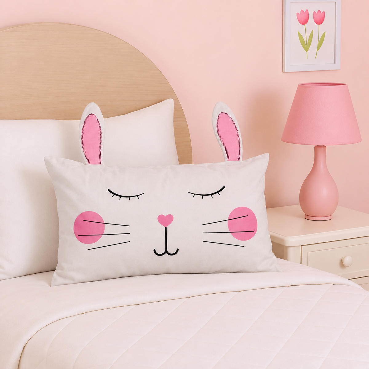 Almohada Cuna + Funda Antiácaros y Antialérgico Niñas 29x44