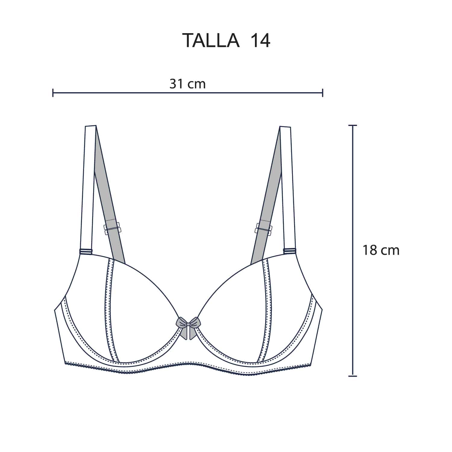 Brasier Clásico Licrado para Niñas