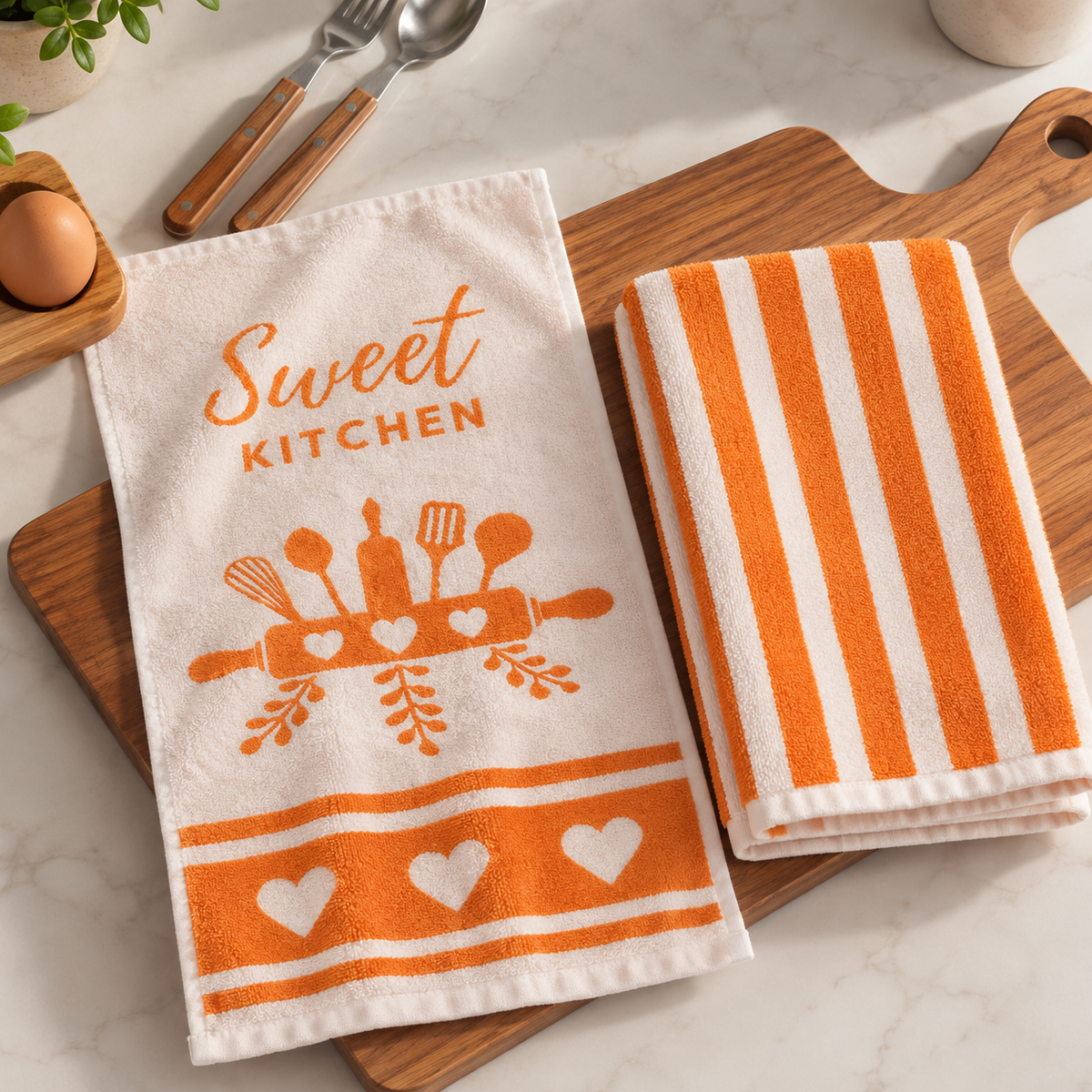 Paño Cocina Felpa Diseño Sweet Pack x2
