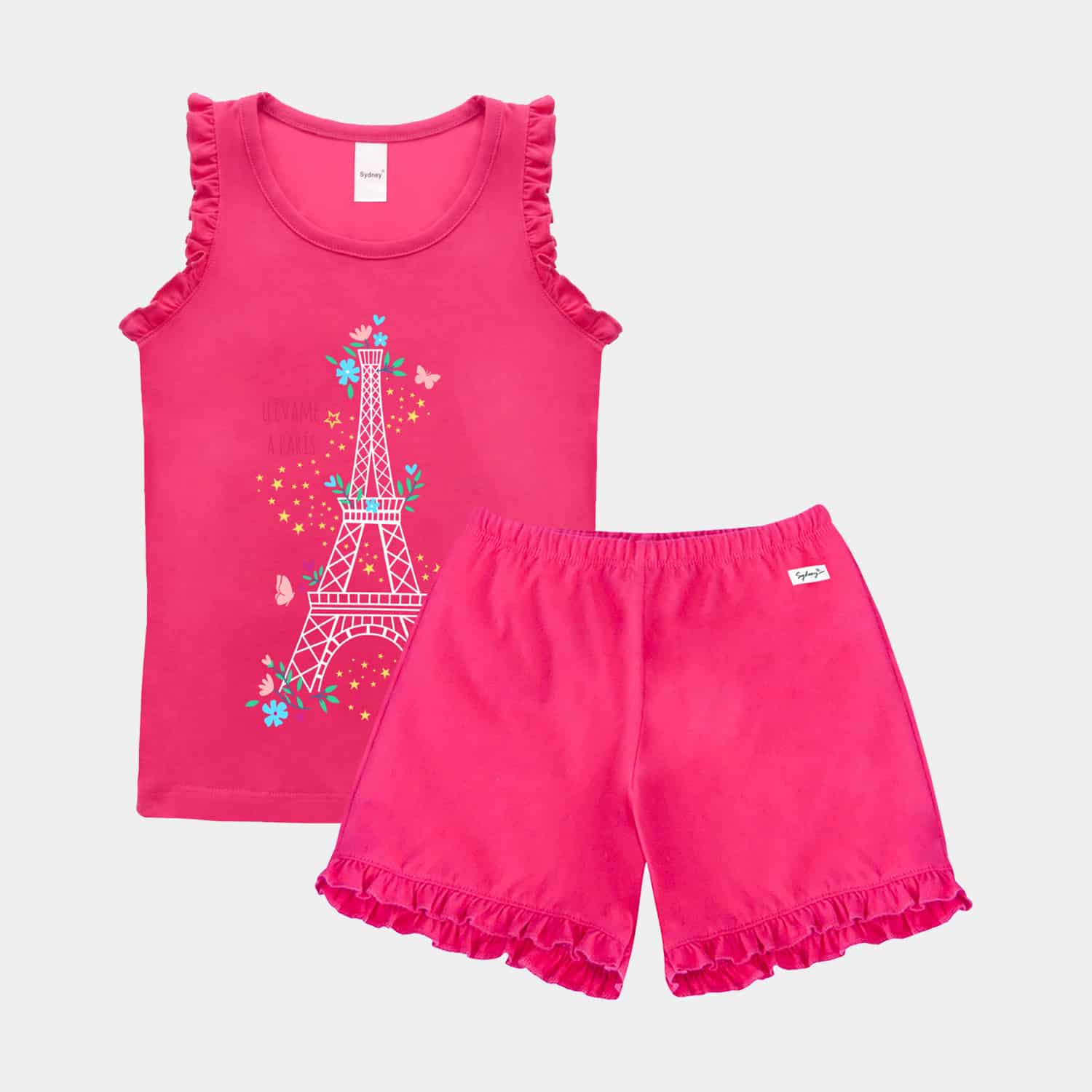 Conjunto de Verano sin Manga para Niñas