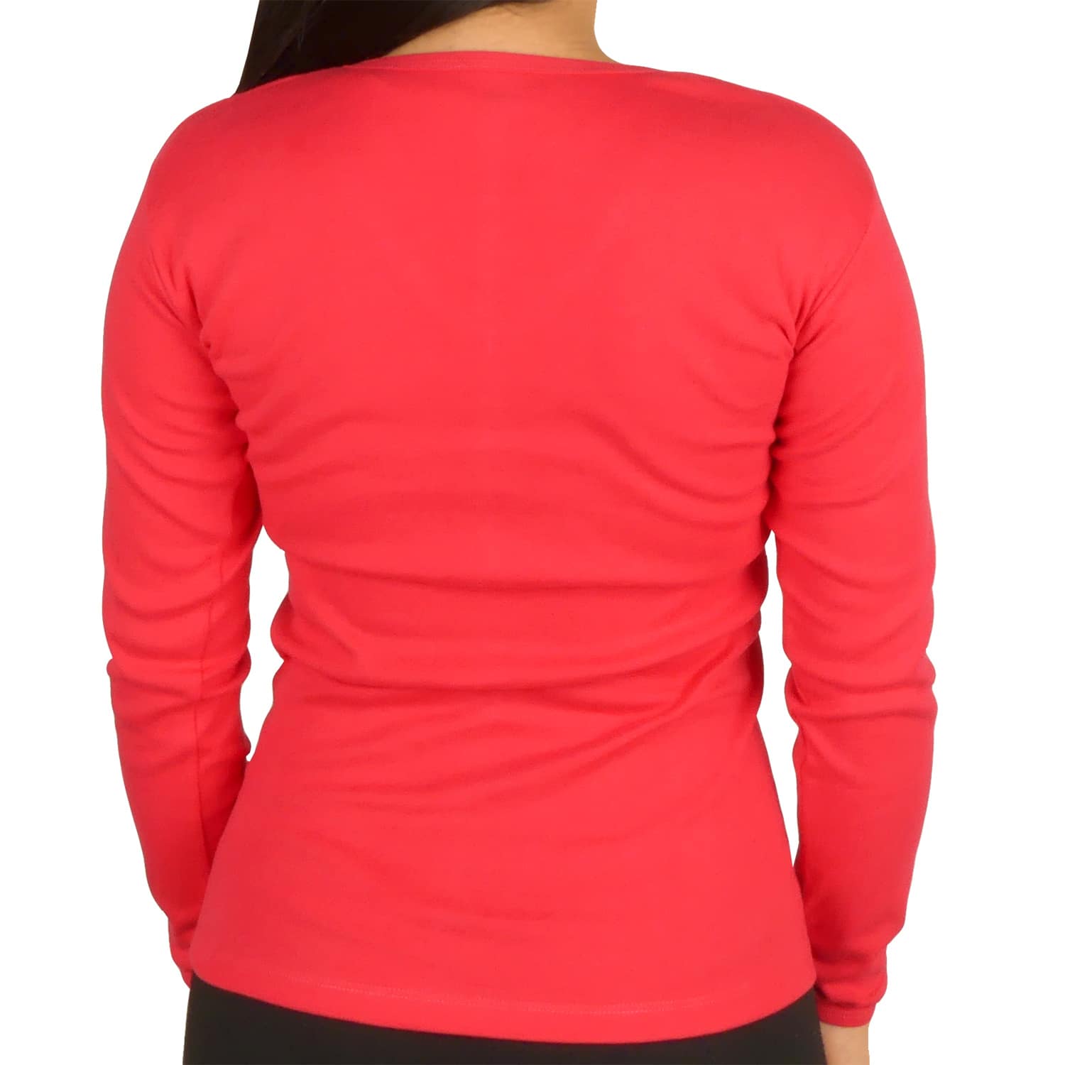 Polo Cuello V Manga Larga Mujer