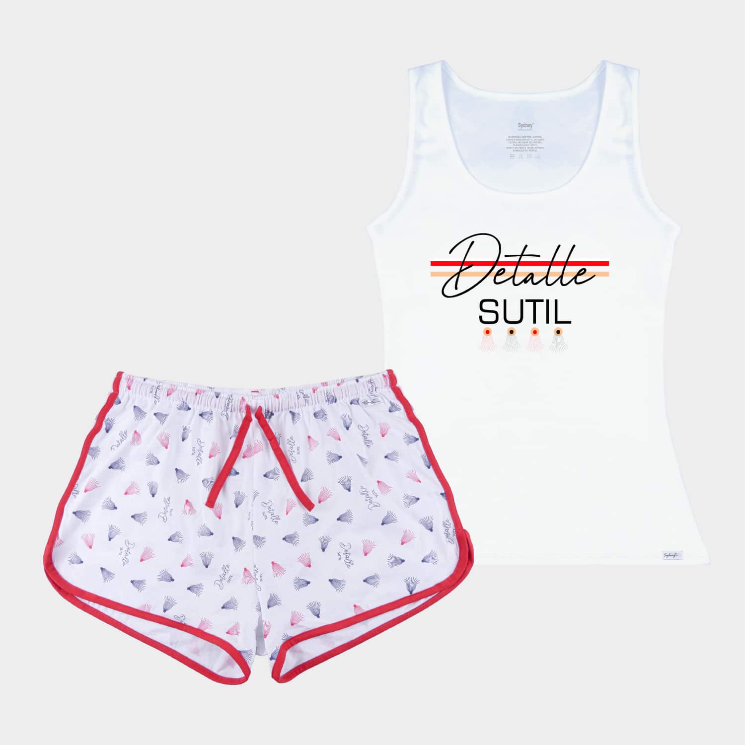 Pijama Corto Estampado para Mujer