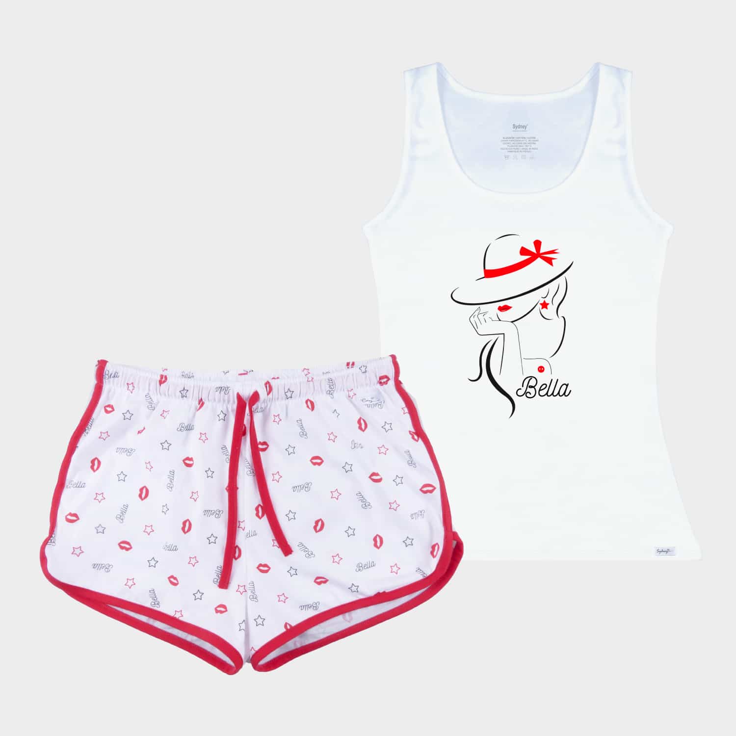 Pijama Corto Estampado para Mujer