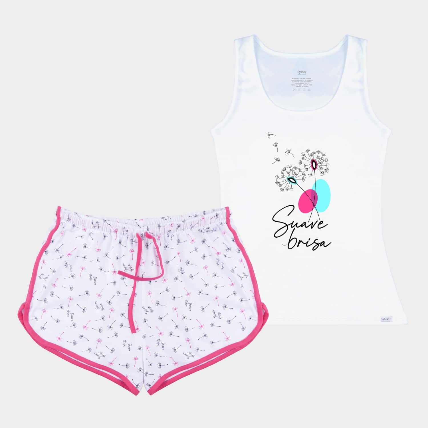 Pijama Corto Estampado para Mujer
