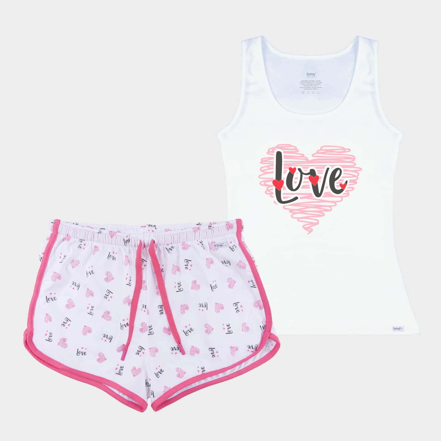 Pijama Corto Estampado para Mujer