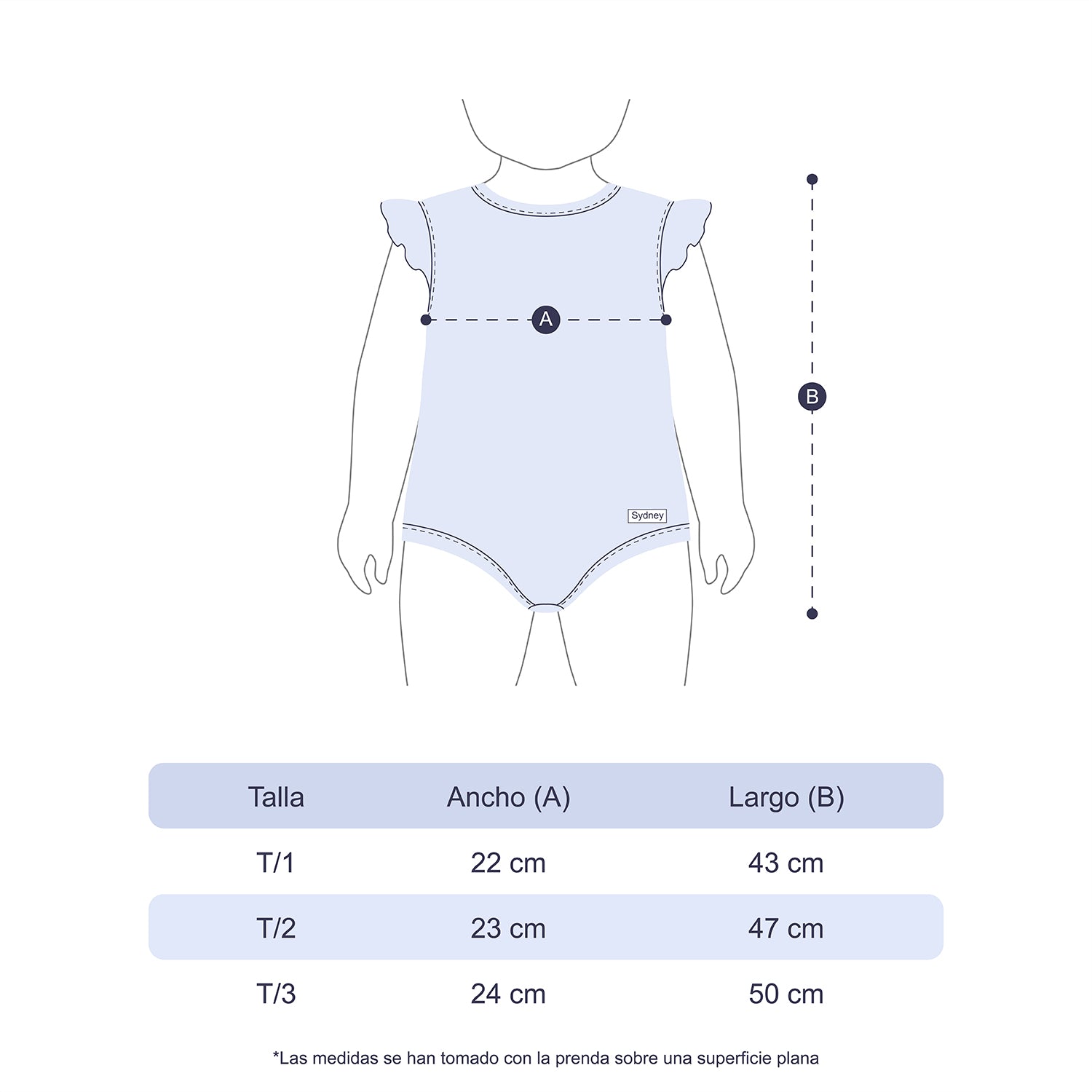 Body con Diseños sin Mangas para Niñas Talla - 1