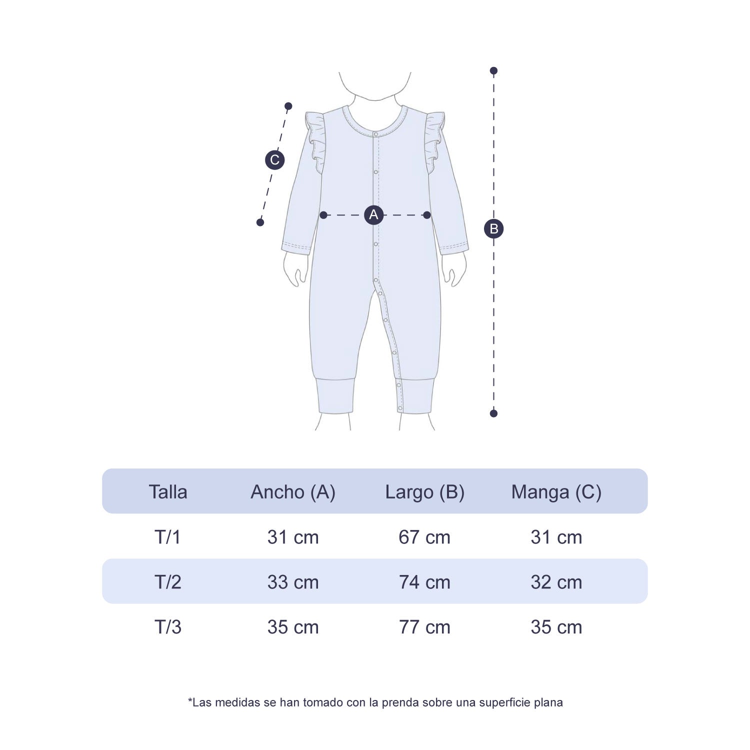 Enterizo Manga Larga con Diseño para Niñas Talla - 2