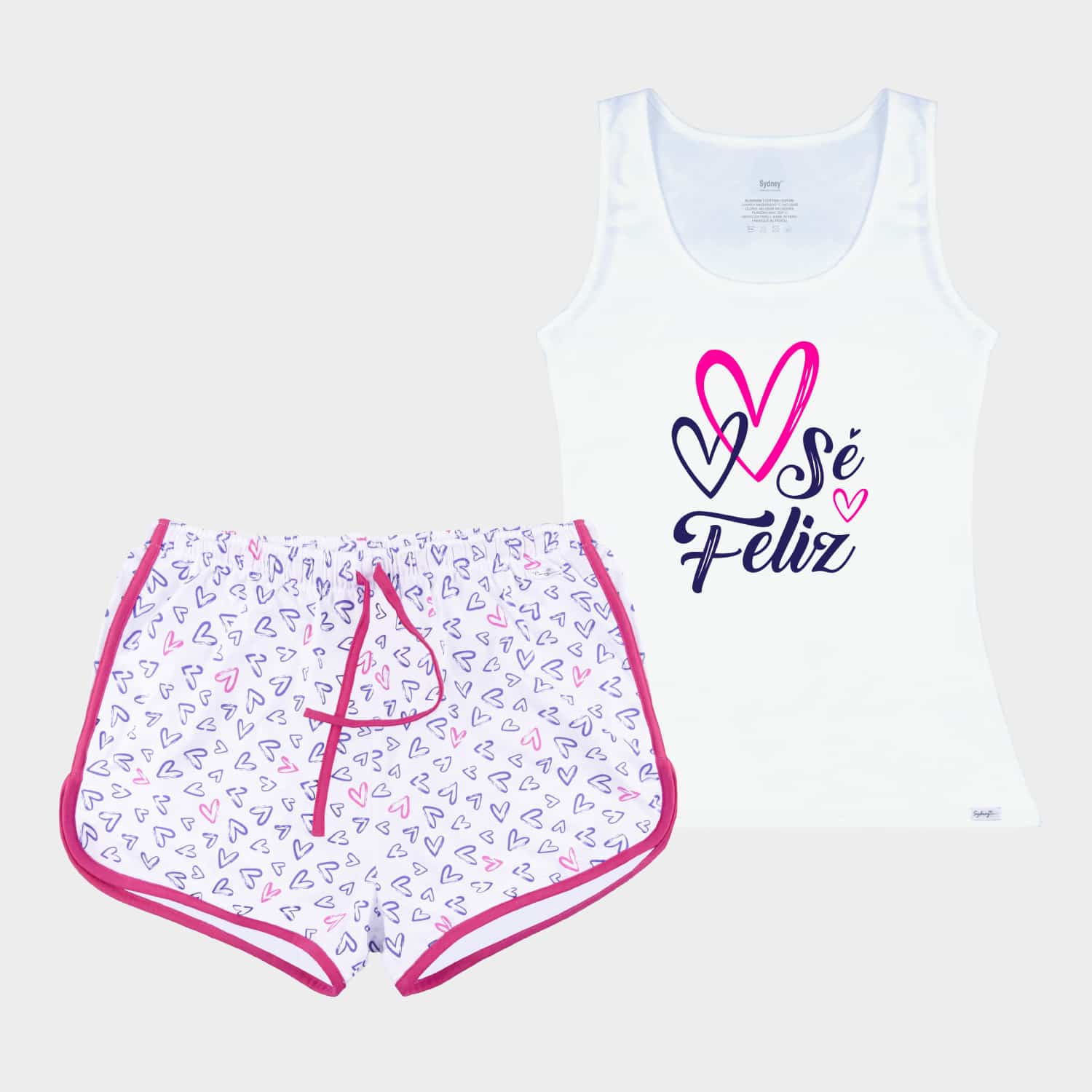 Pijama Corto Estampado para Mujer