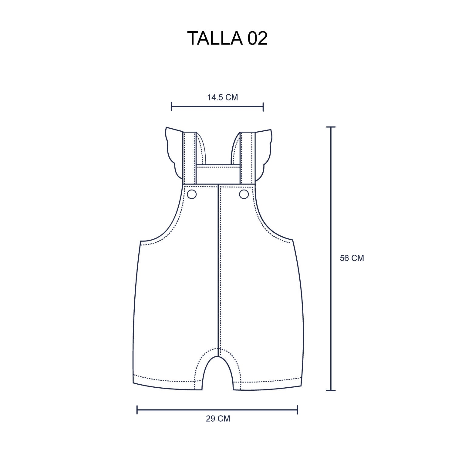 Overol para Niñas con Diseño Talla - 2