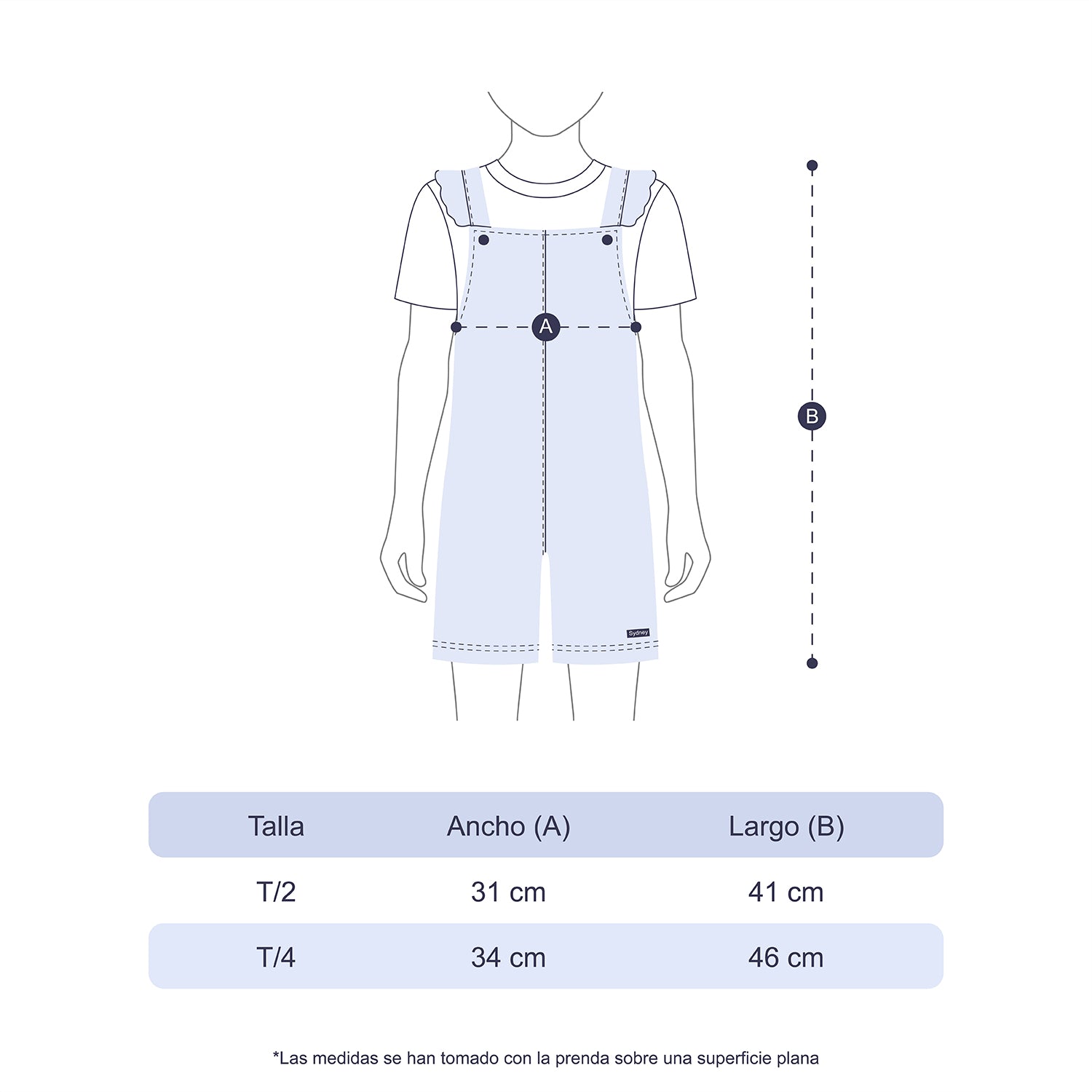Overol para Niñas con Diseño Talla - 2