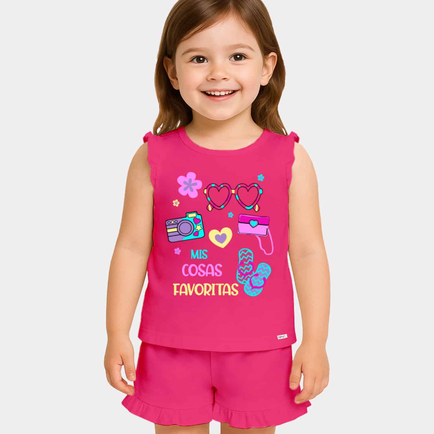 Conjunto de Verano sin Manga para Niñas