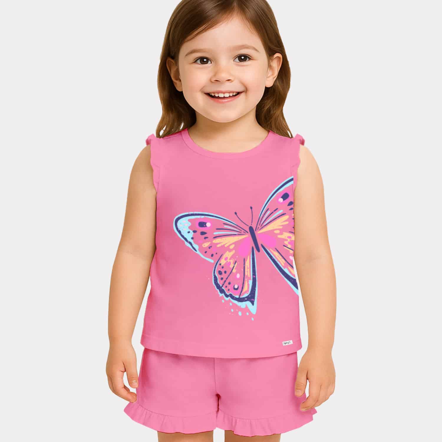 Conjunto de Verano sin Manga para Niñas