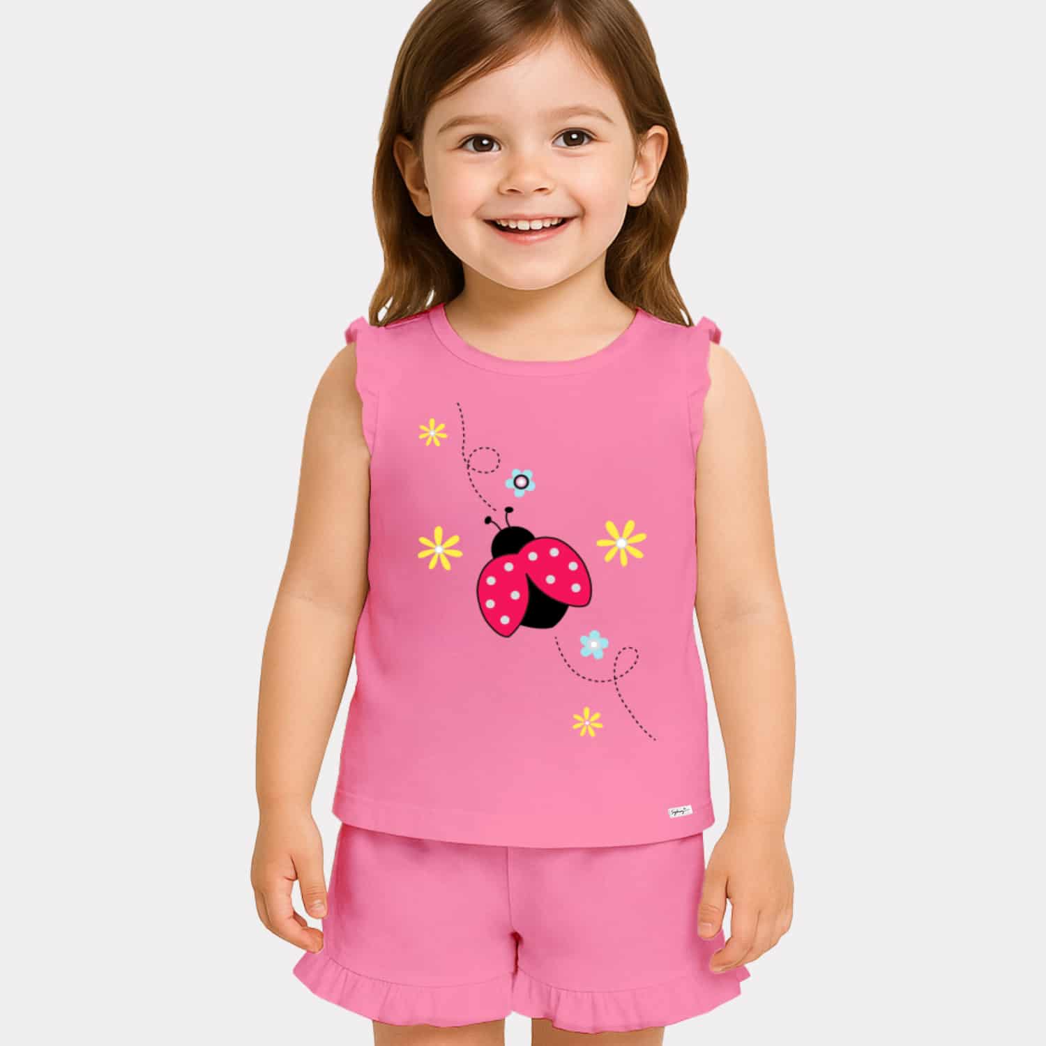 Conjunto de Verano sin Manga para Niñas