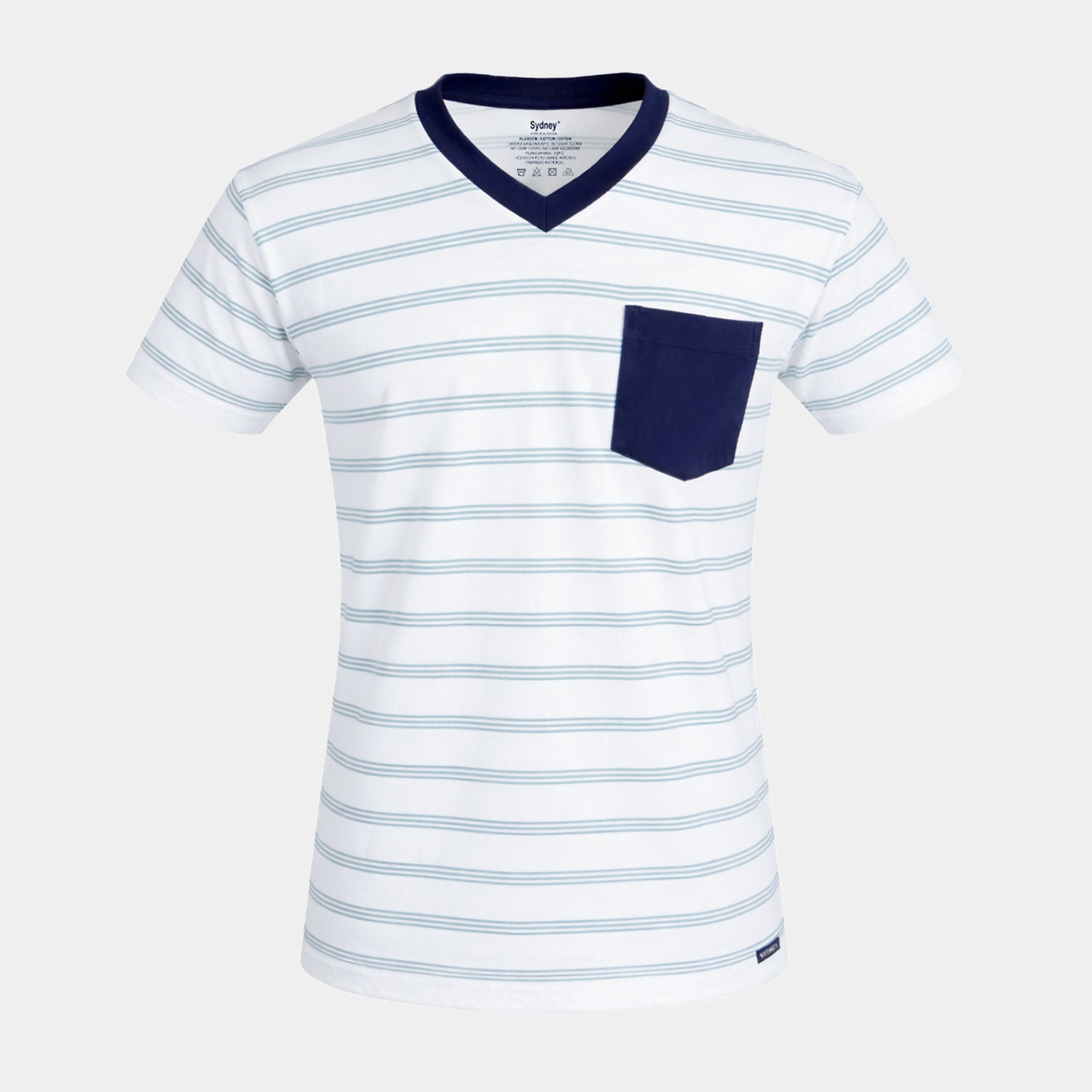 Polo Cuello V Estampado con Bolsillo T - S