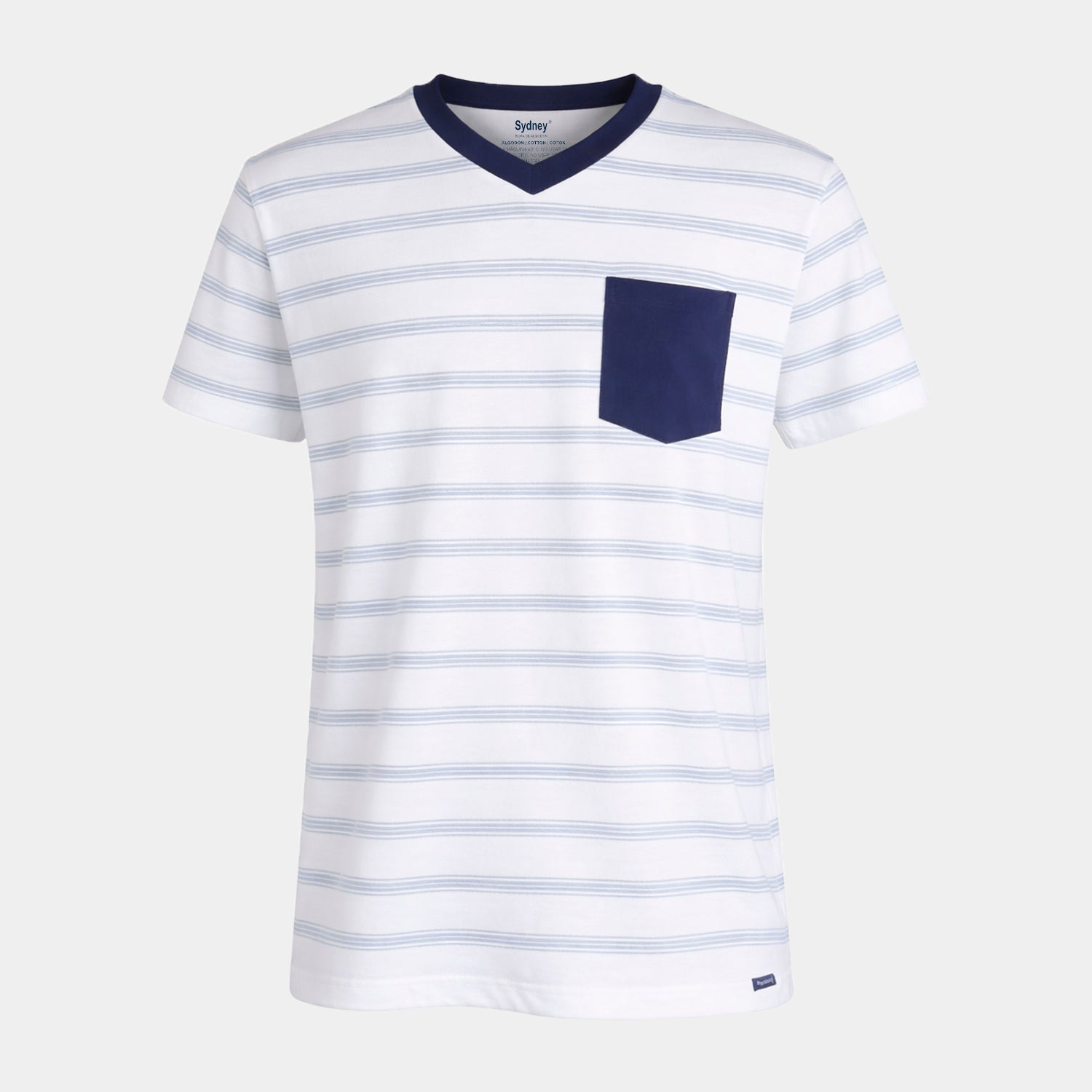 Polo Cuello V Estampado con Bolsillo T - XL