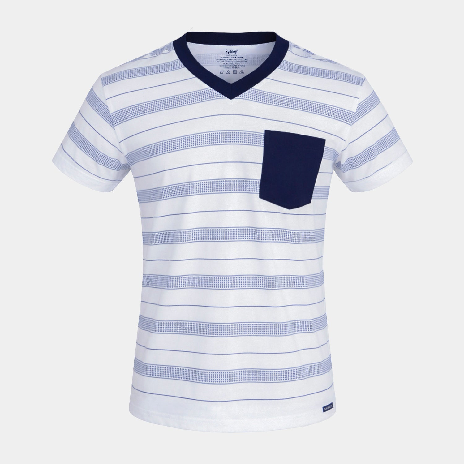 Polo Cuello V Estampado con Bolsillo T - M