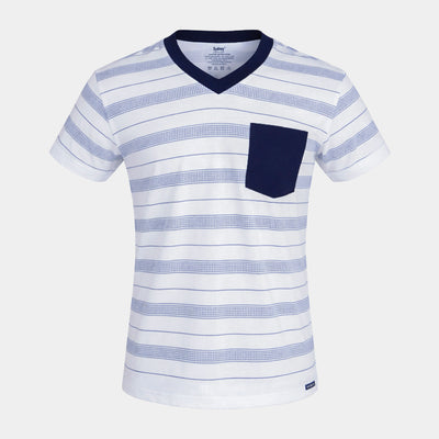Polo Cuello V Estampado con Bolsillo T - M