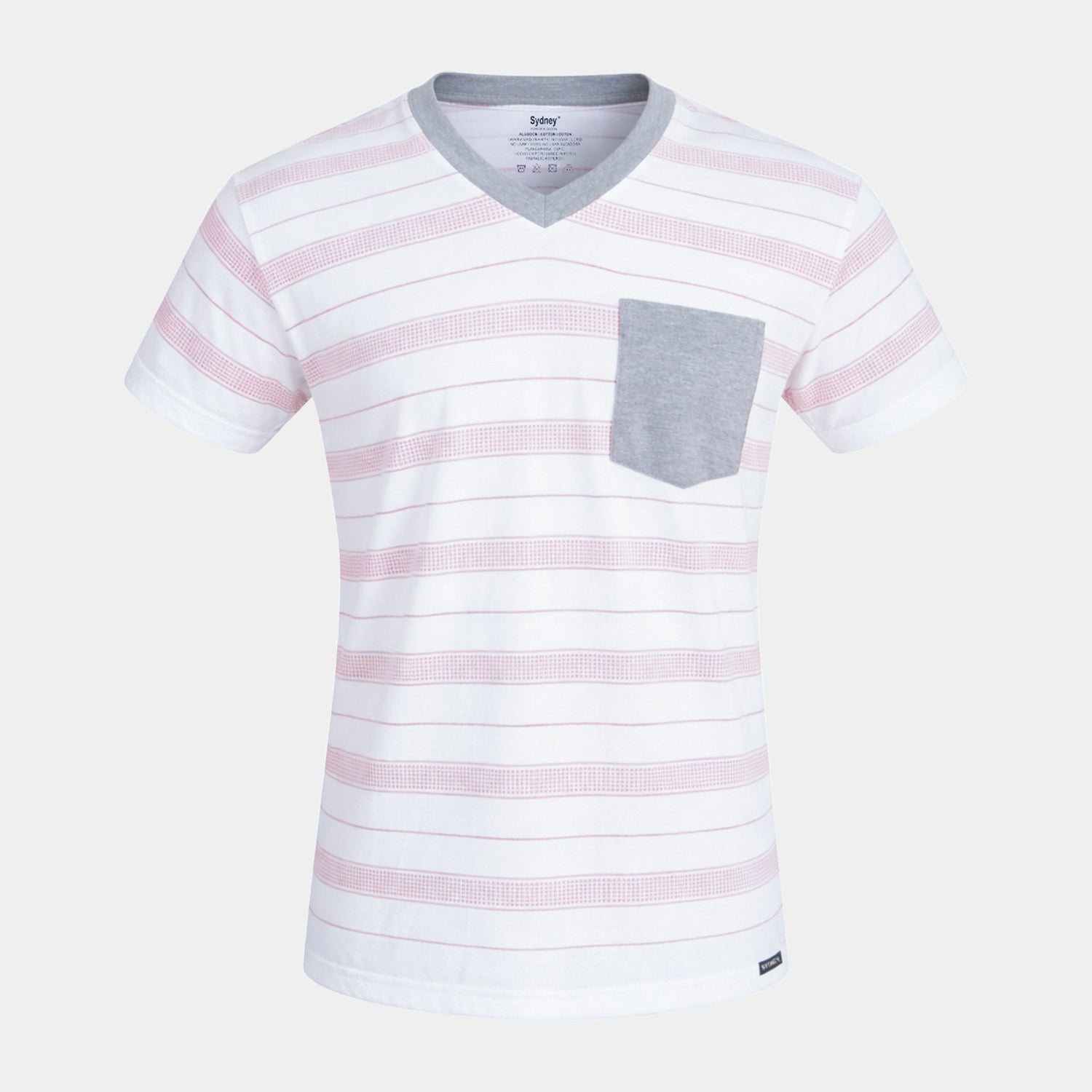 Polo Cuello V Estampado con Bolsillo T - S