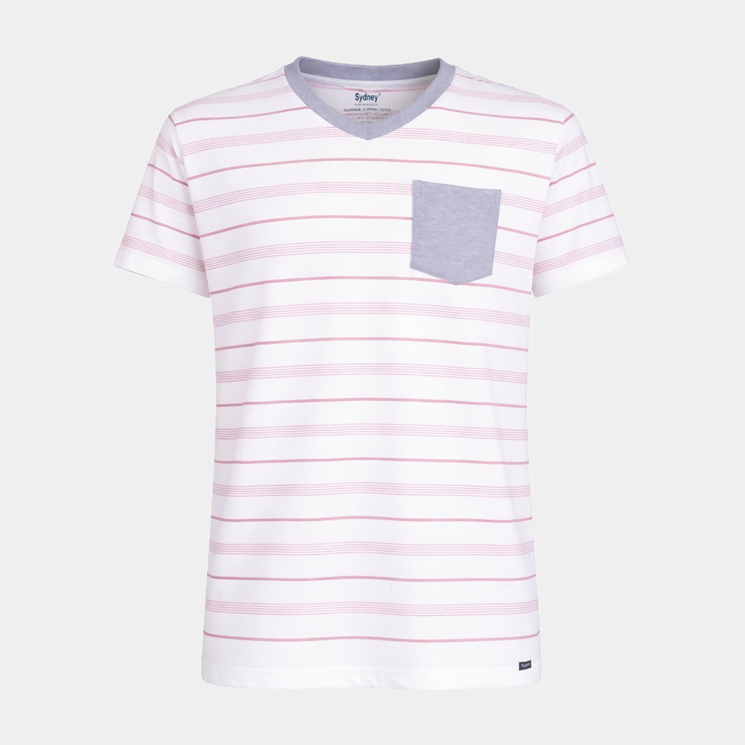 Polo Cuello V Estampado con Bolsillo T - XL