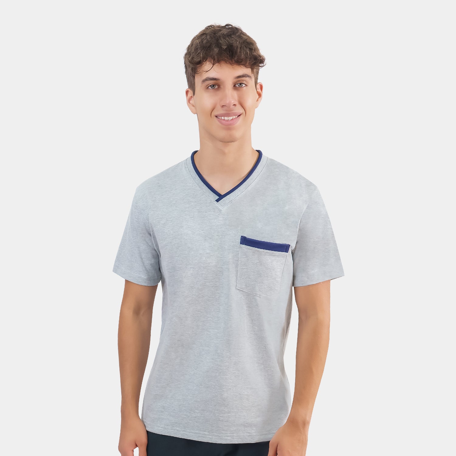 Polo Cuello V con Bolsillo para Hombre