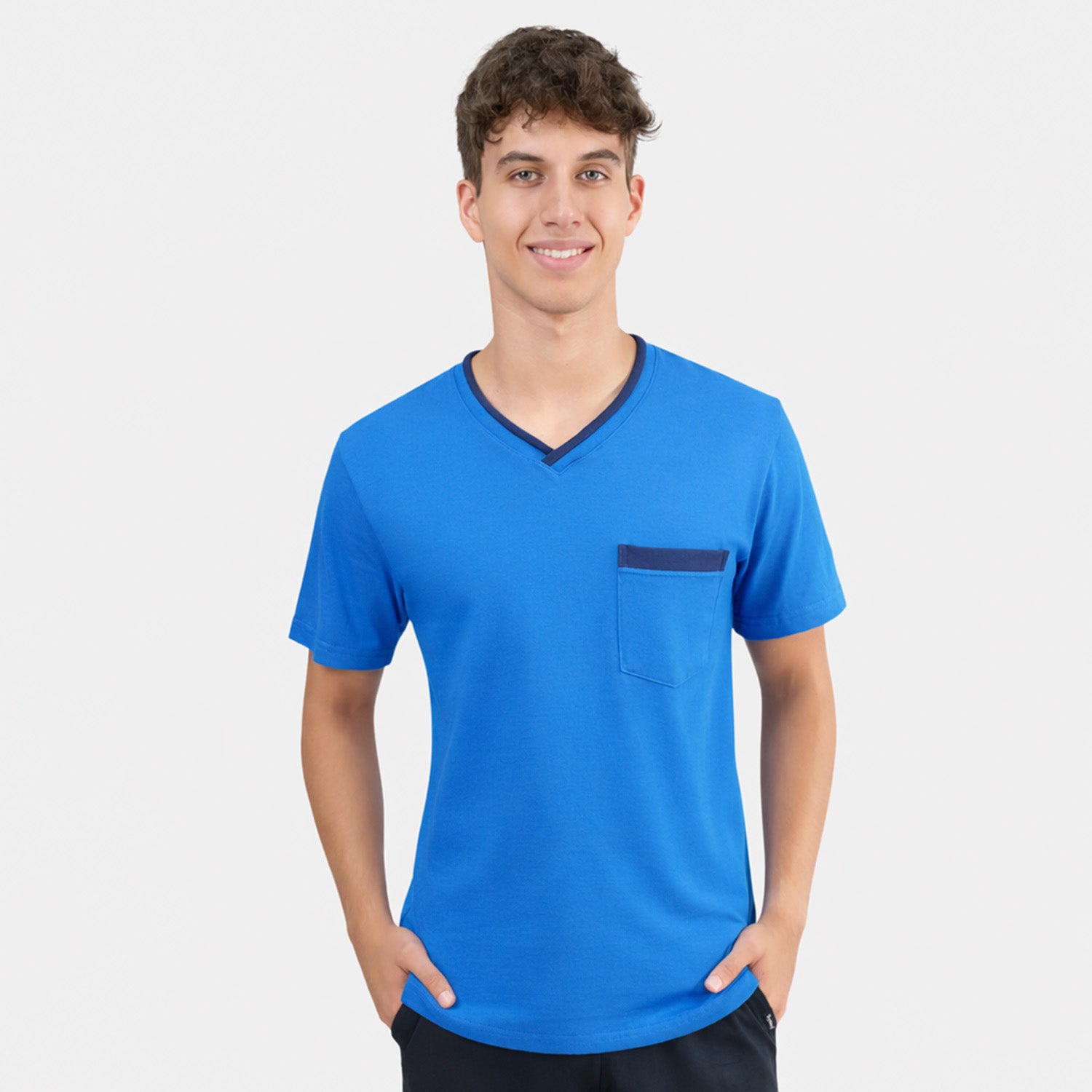 Polo Cuello V con Bolsillo para Hombre