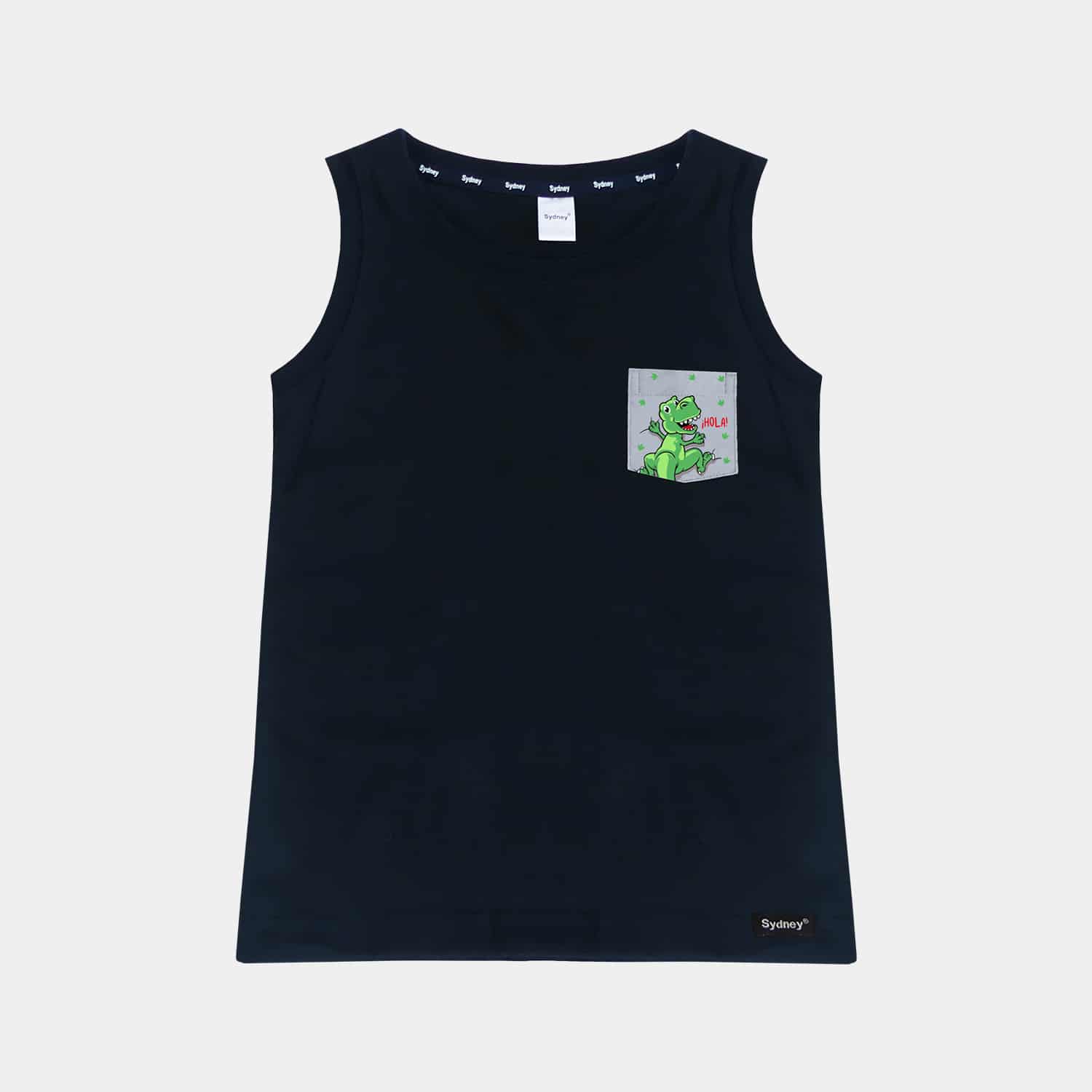 Polo Estampado sin Mangas C/Bolsillo para Niños