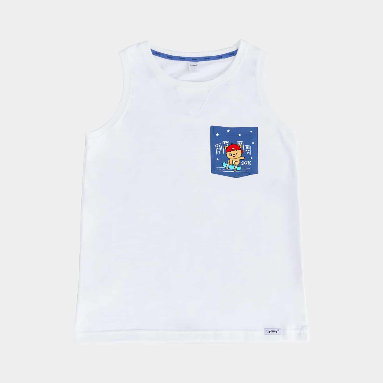 Polo Estampado sin Mangas C/Bolsillo para Niños