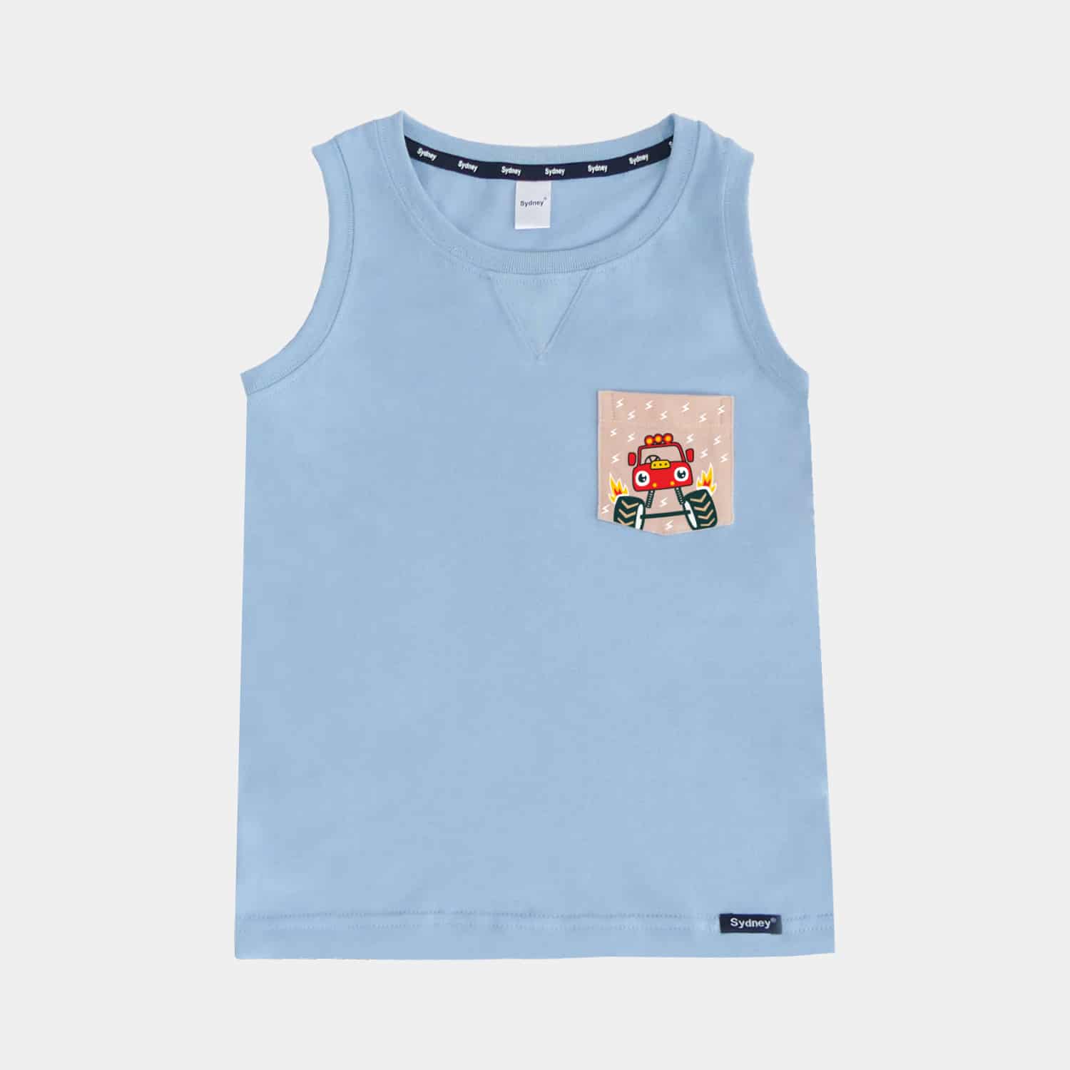 Polo Estampado sin Mangas C/Bolsillo para Niños