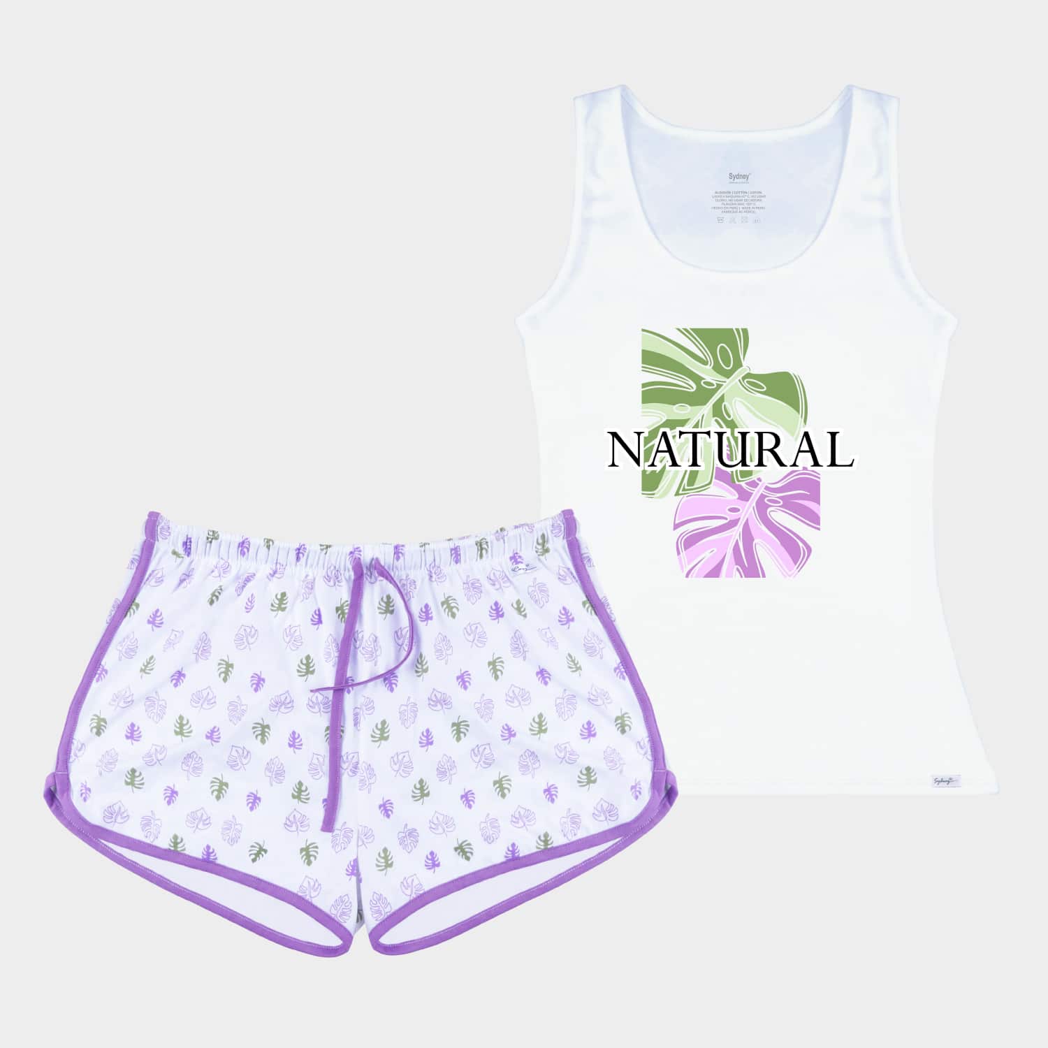 Pijama Corto Estampado para Mujer